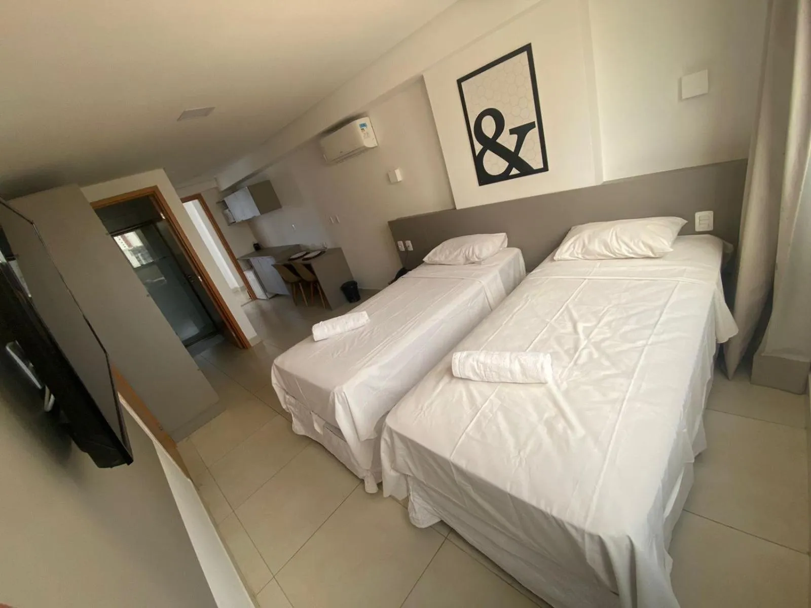 Bed in Guest Manaíra Apart Hotel