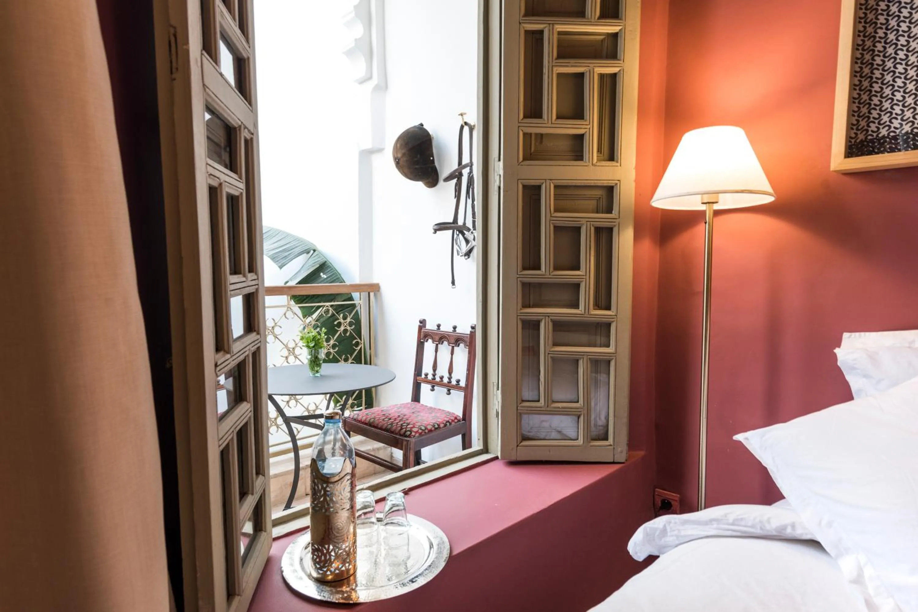 Balcony/Terrace, Bed in Riad Hissan