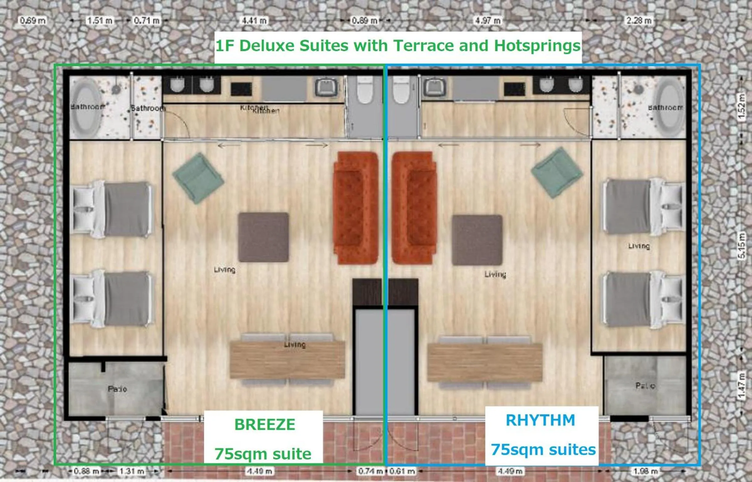 Floor plan in Hakone Sky Hill Private Nature Villas & Hotsprings