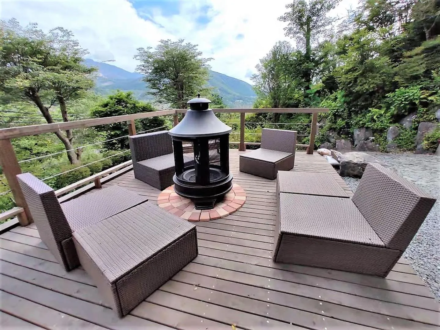Balcony/Terrace in Hakone Sky Hill Private Nature Villas & Hotsprings
