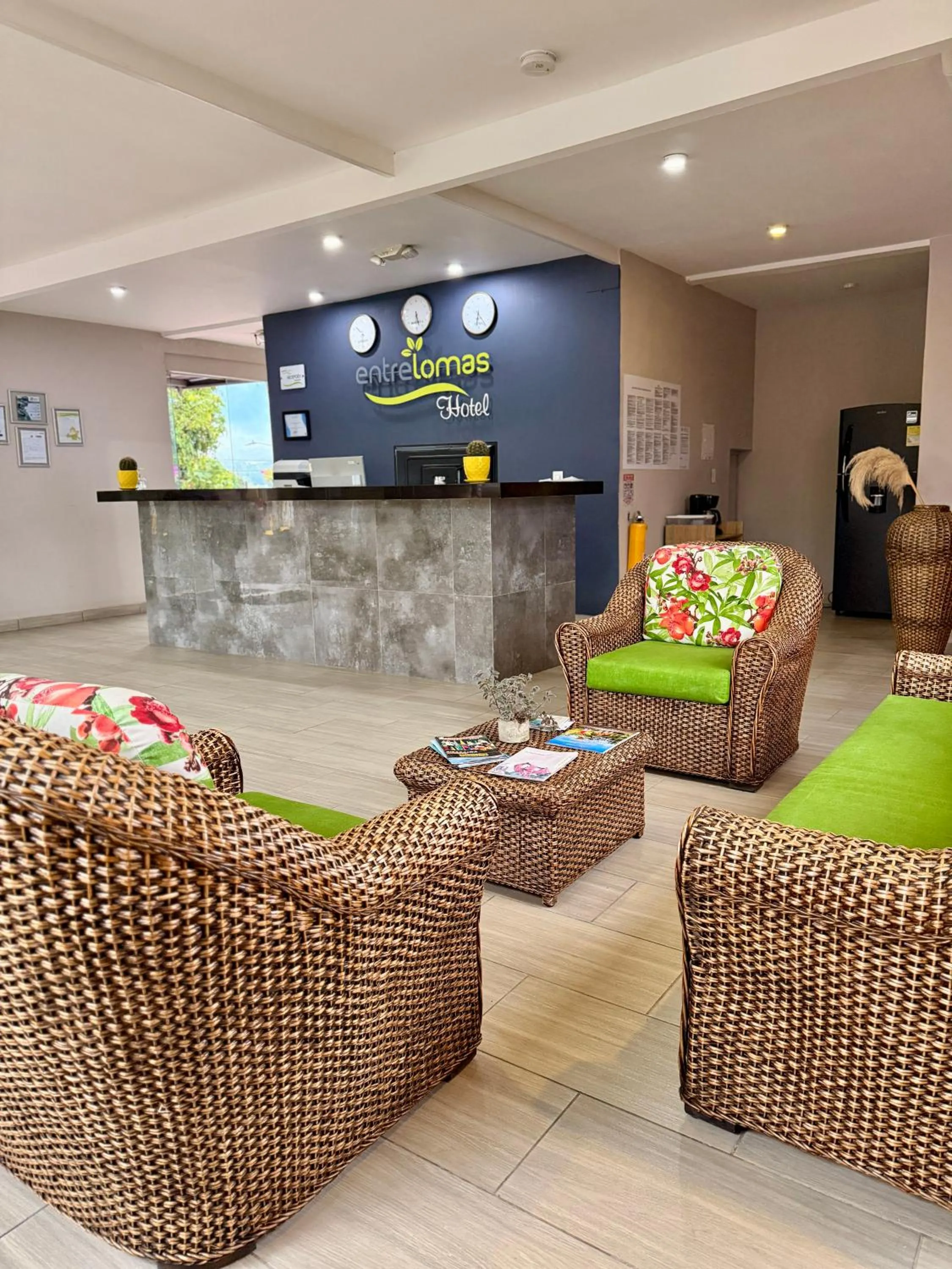 Lobby or reception in Hotel Entre Lomas