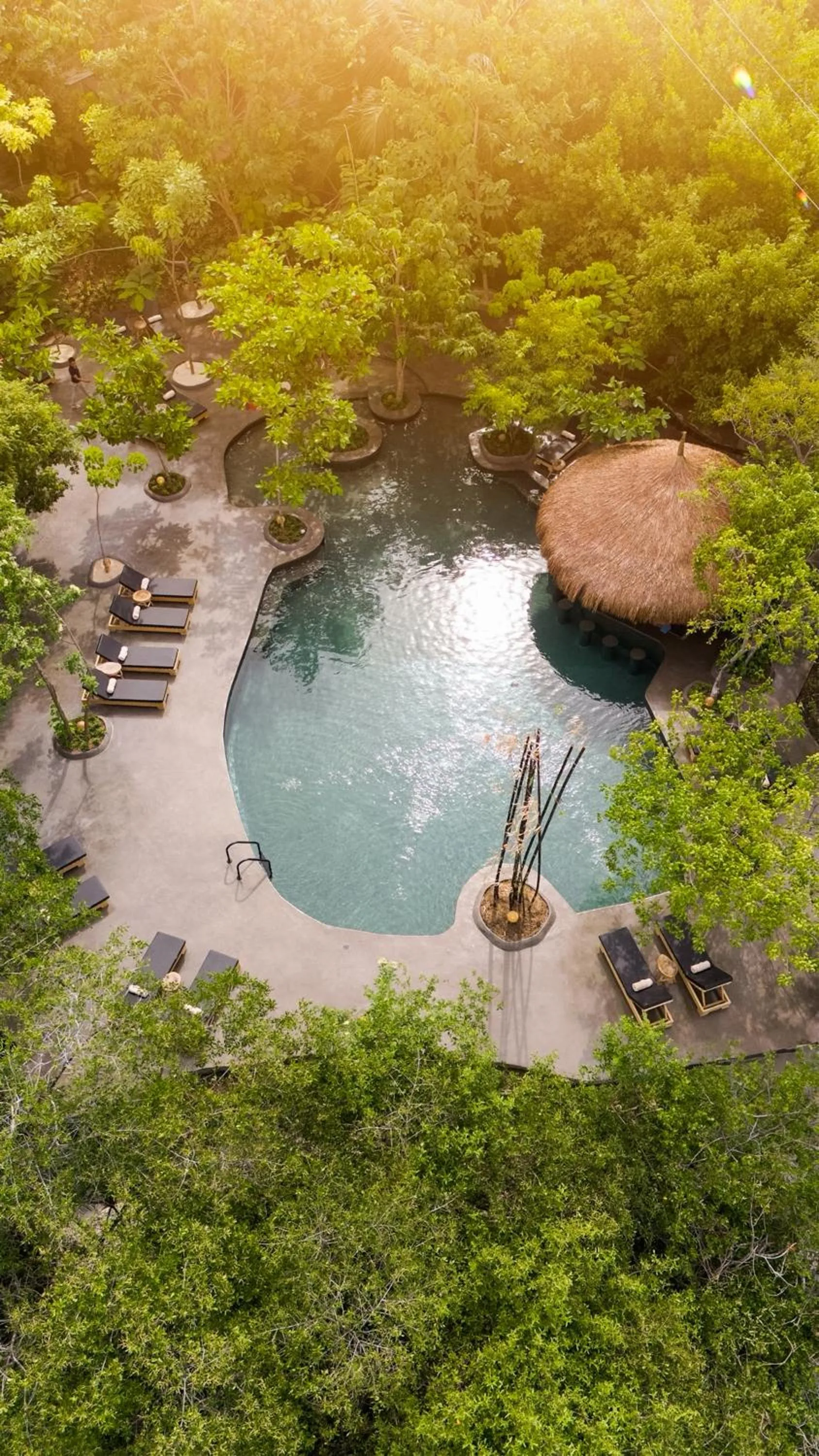 Swimming pool in Éteka Slow Beach Hotel Adults Only