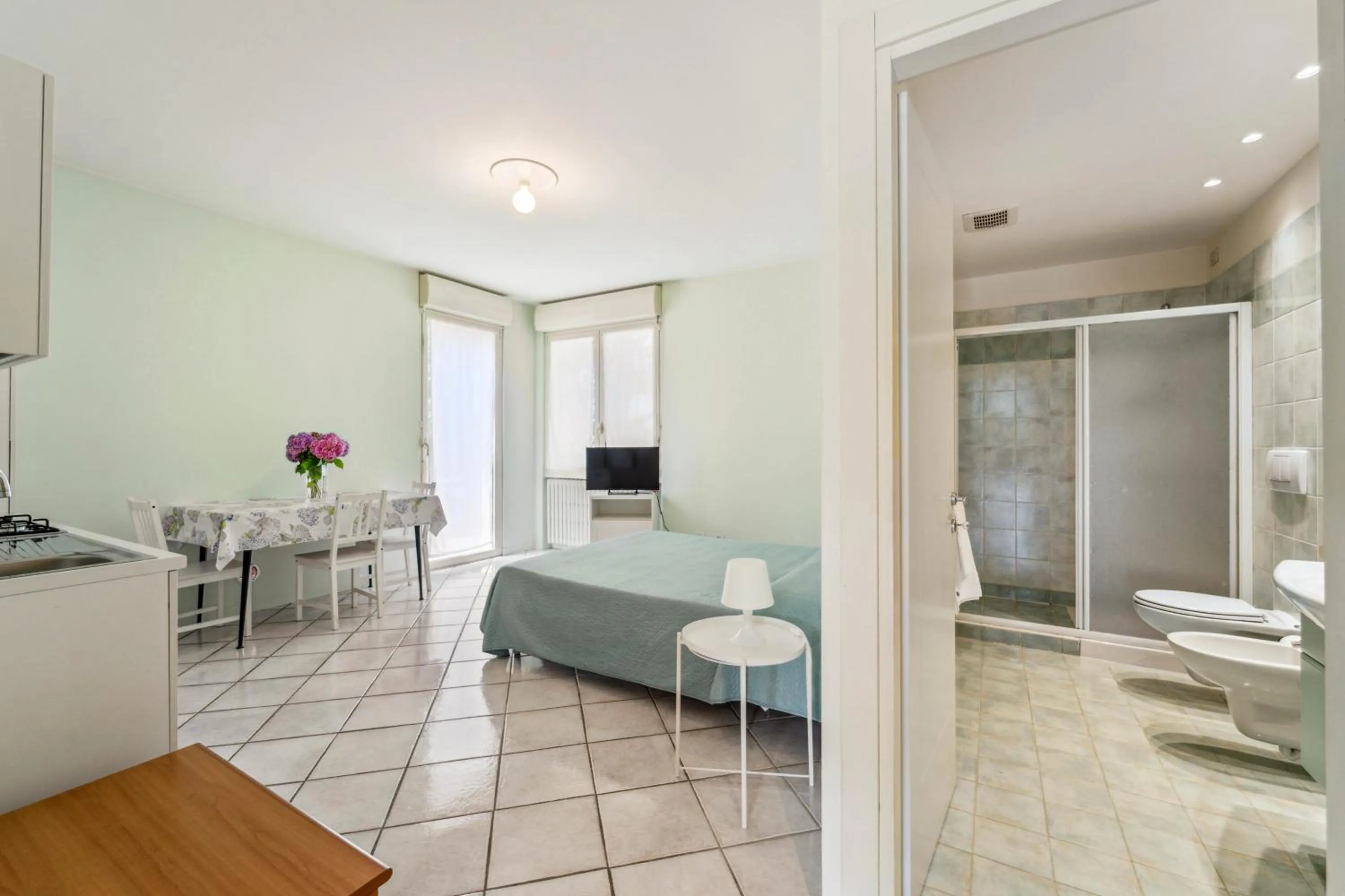 Shower in Green Village Accommodations