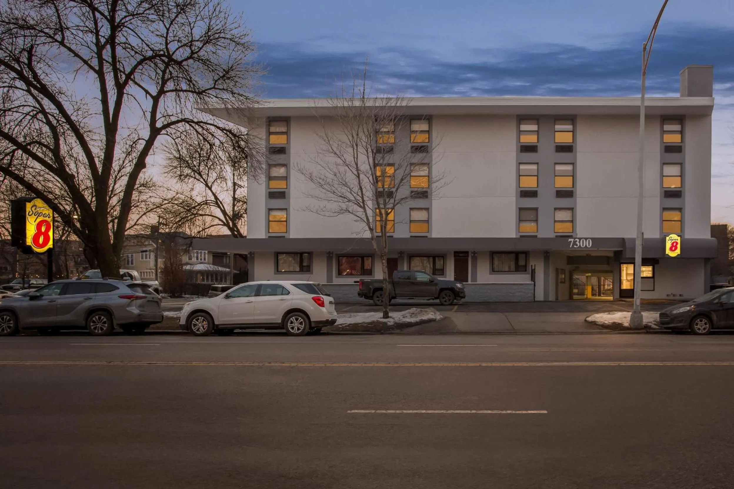 Property building in Super 8 by Wyndham Chicago IL