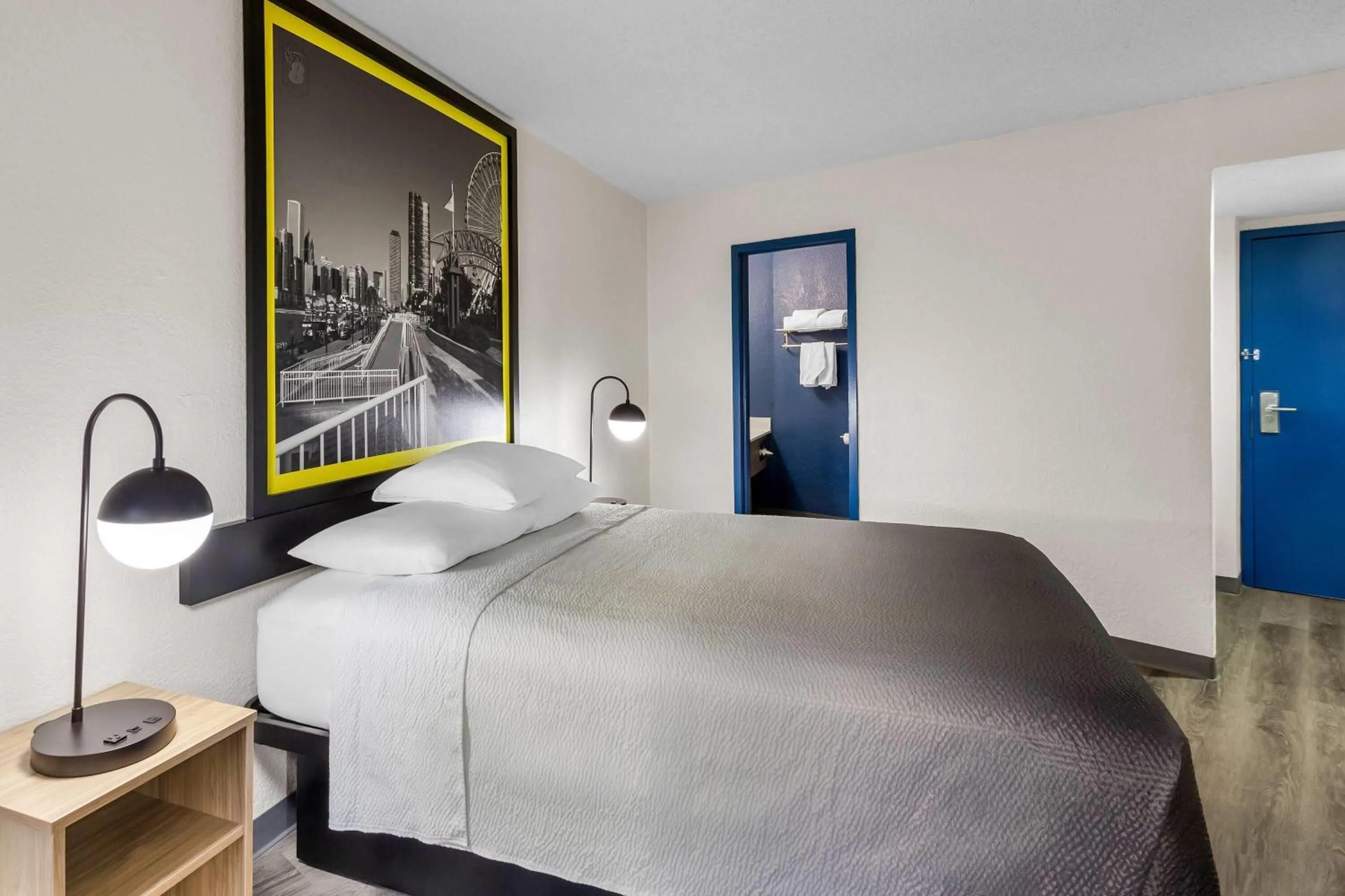 Bed in Super 8 by Wyndham Chicago IL