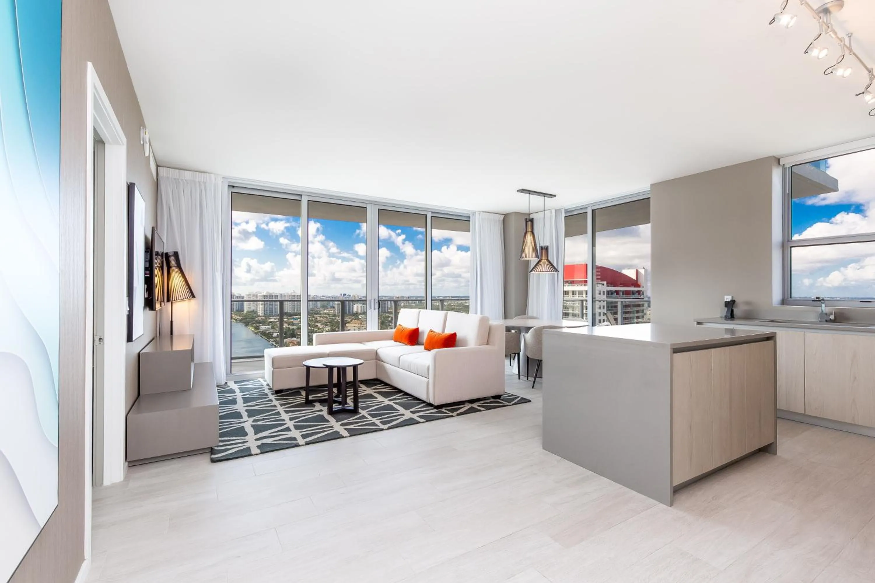 Living room in Hyde Beach House Hollywood Private Suites