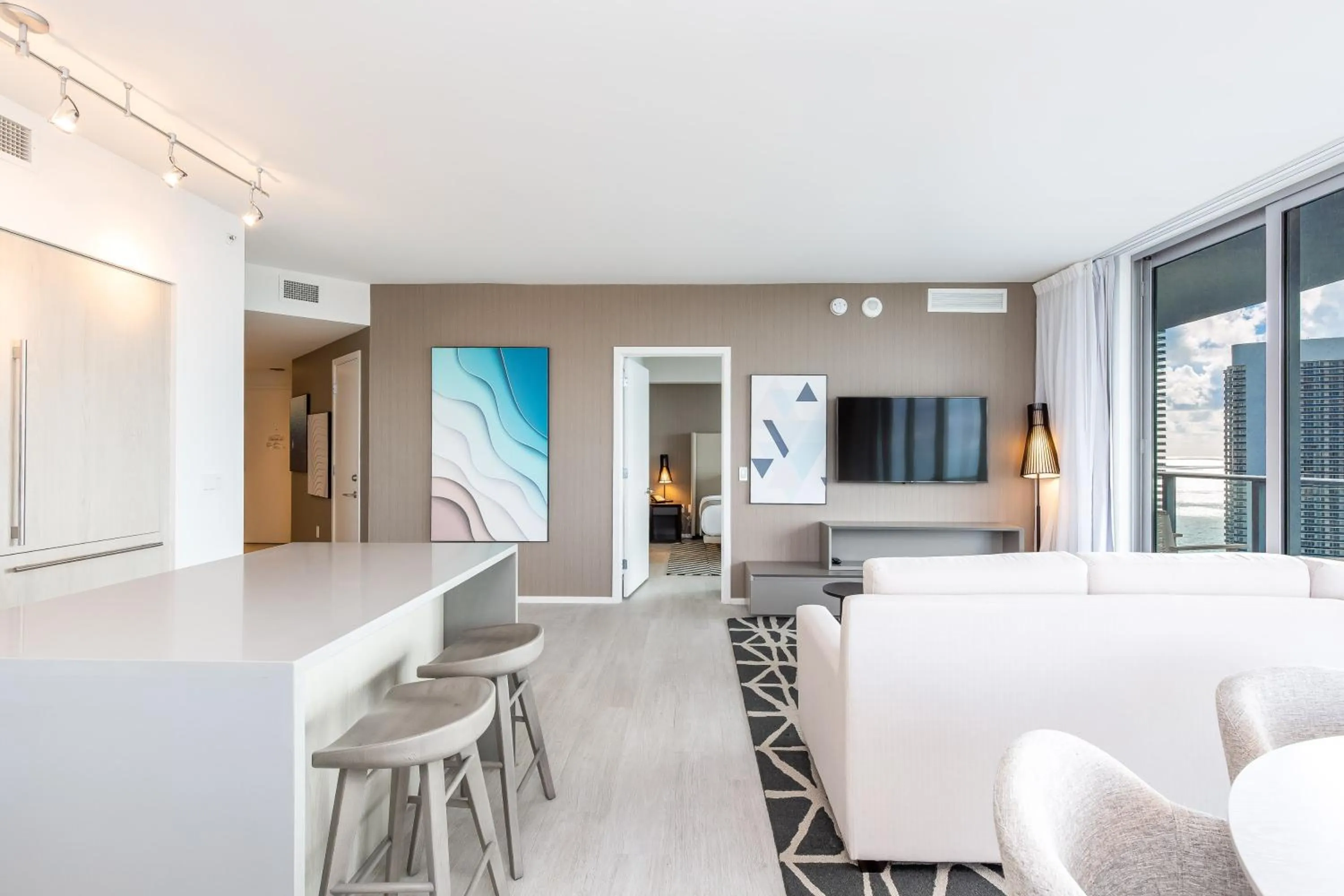 Living room in Hyde Beach House Hollywood Private Suites