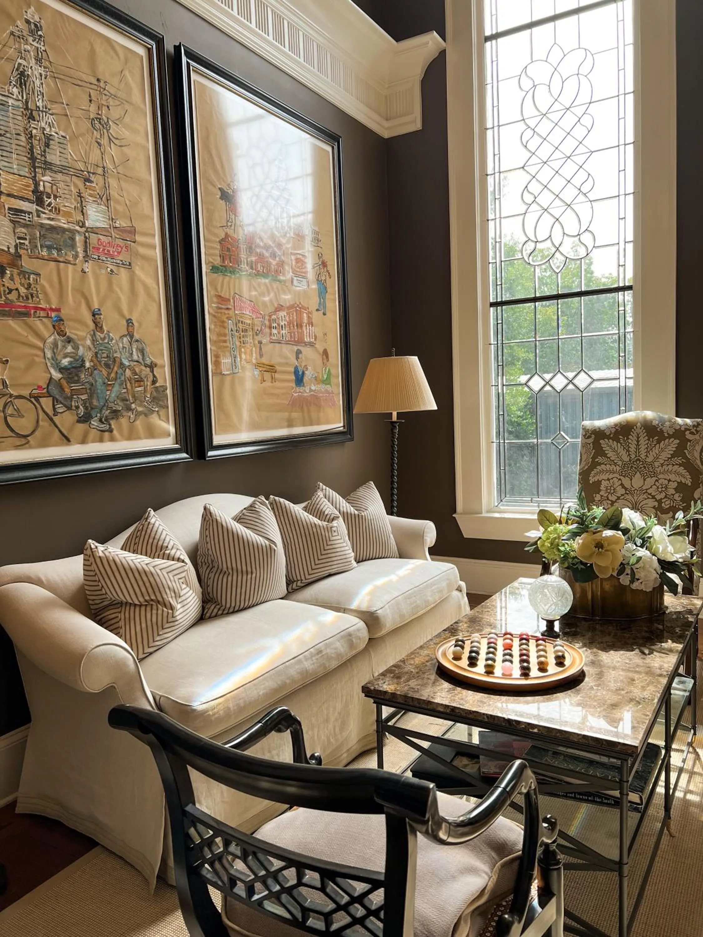 Seating area in The James Madison Inn