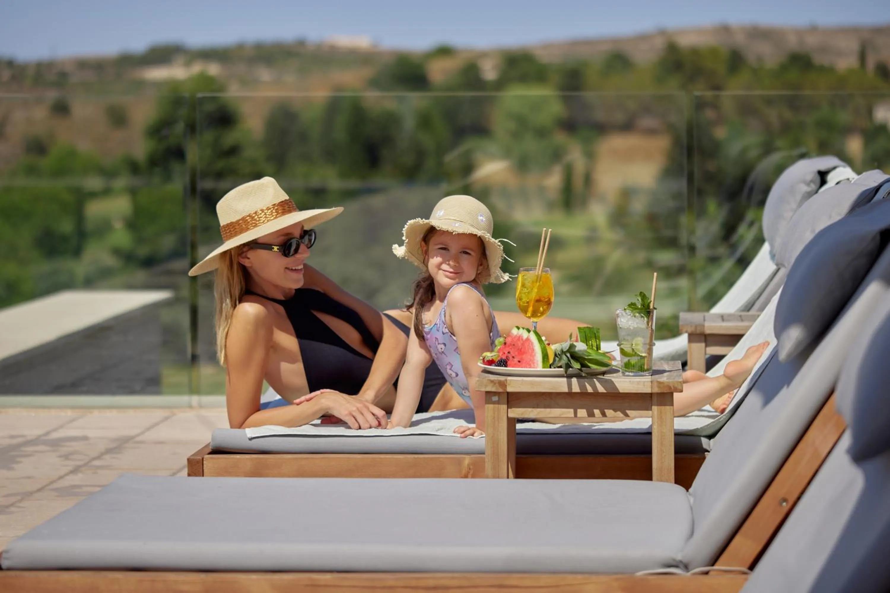 sunbed in Minthis Resort