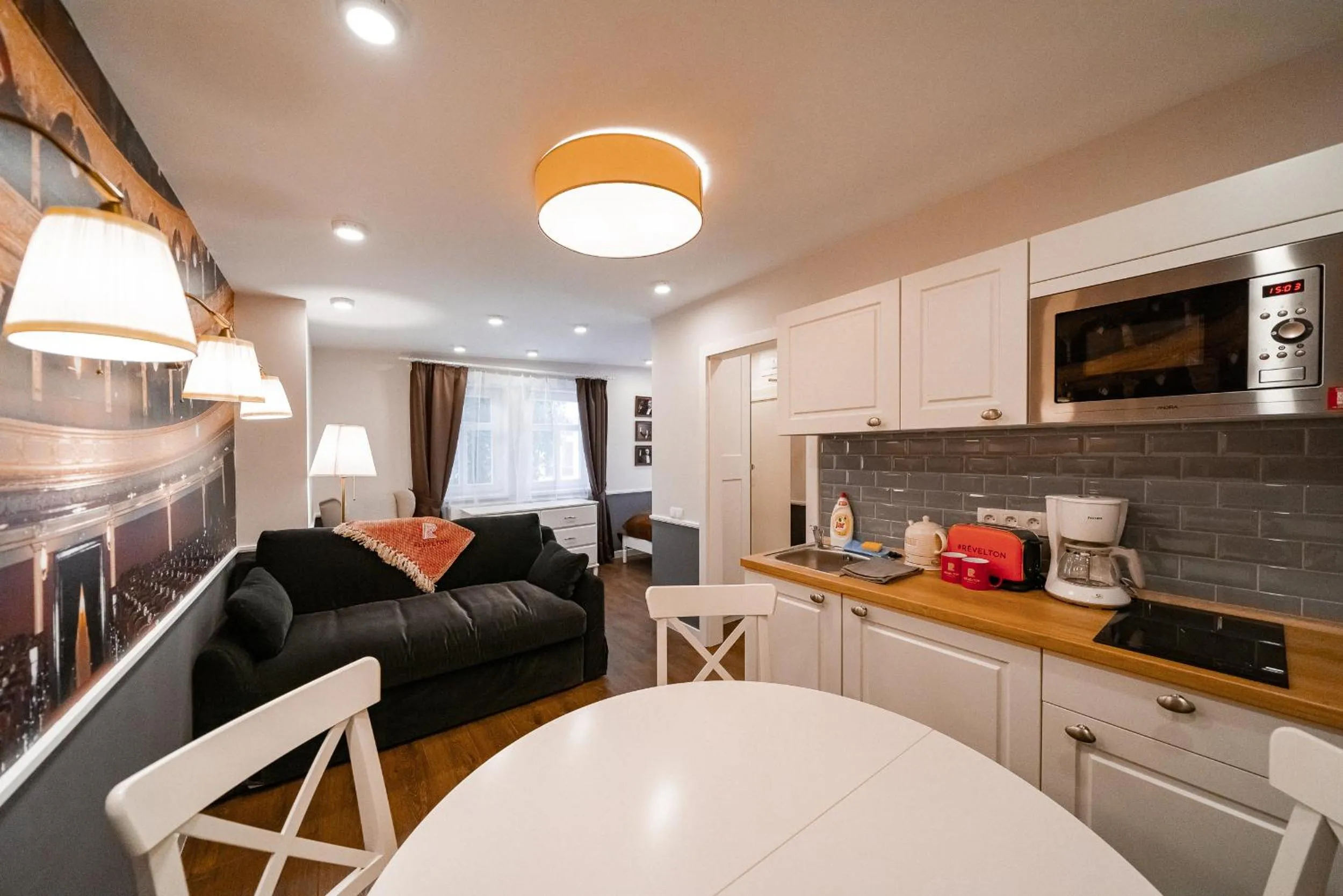 Kitchen or kitchenette in Revelton Studios Marianske Lazne