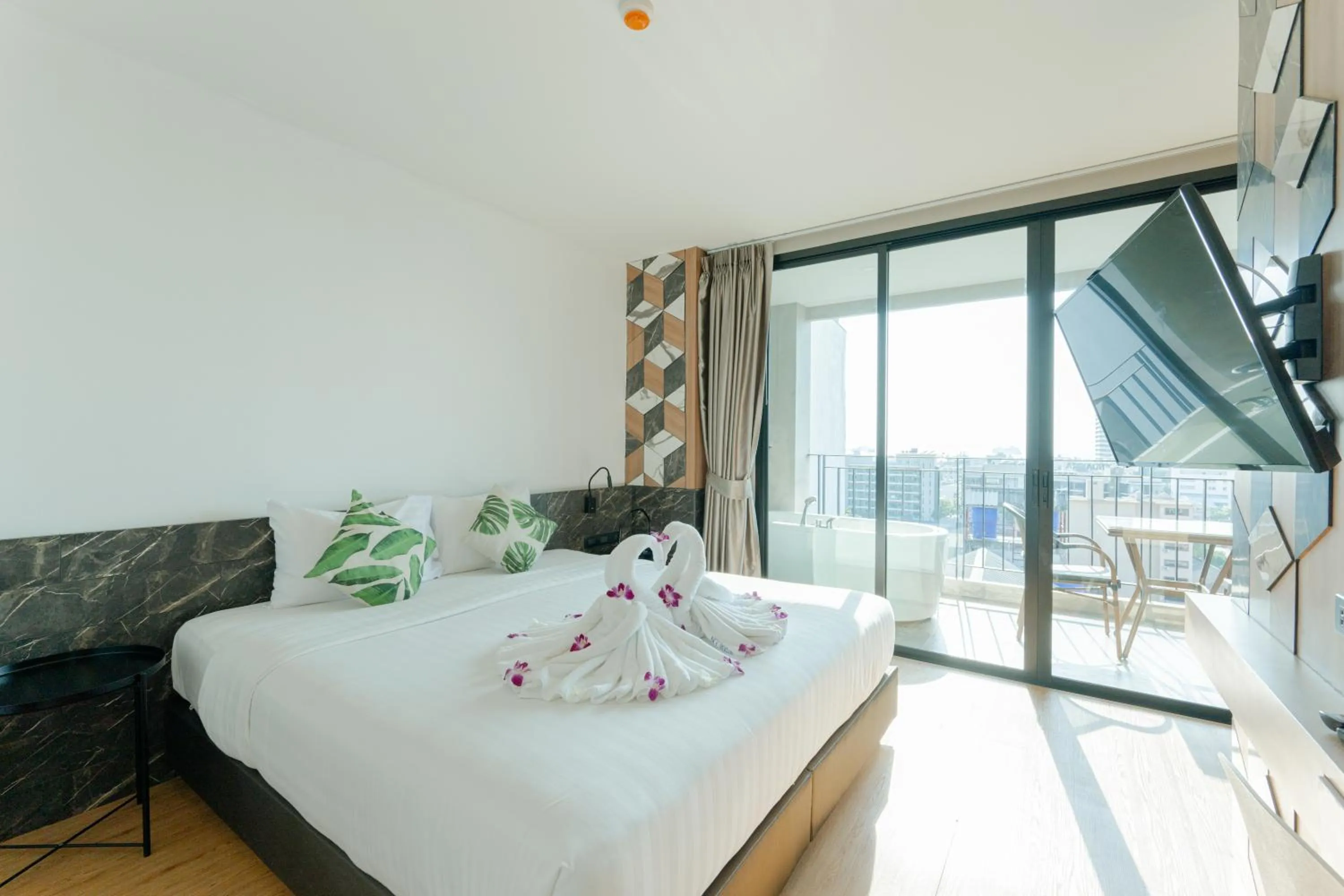 Bedroom, Bed in Sky Wave Patong