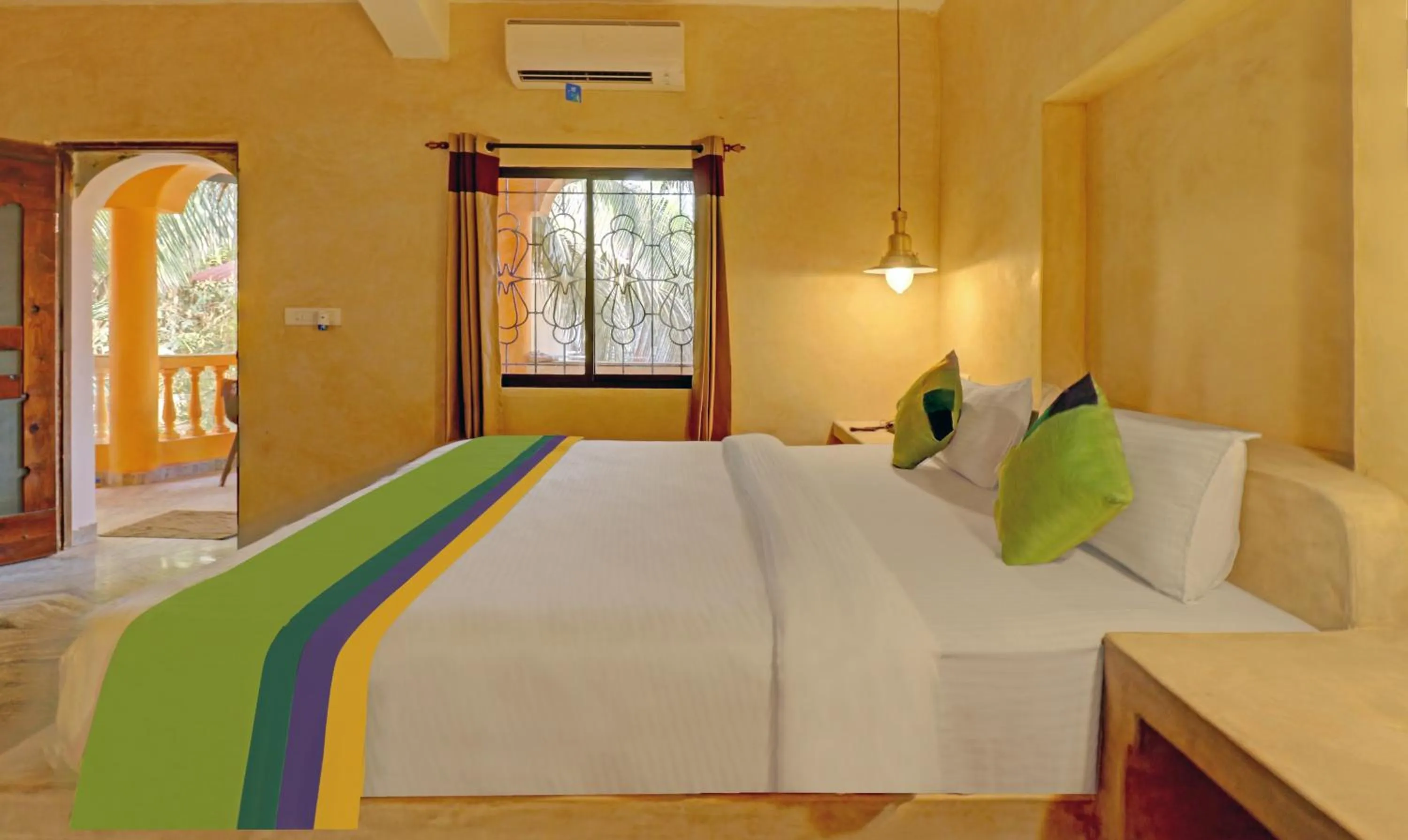 Bedroom, Bed in Treebo Morjim Banyan Resort