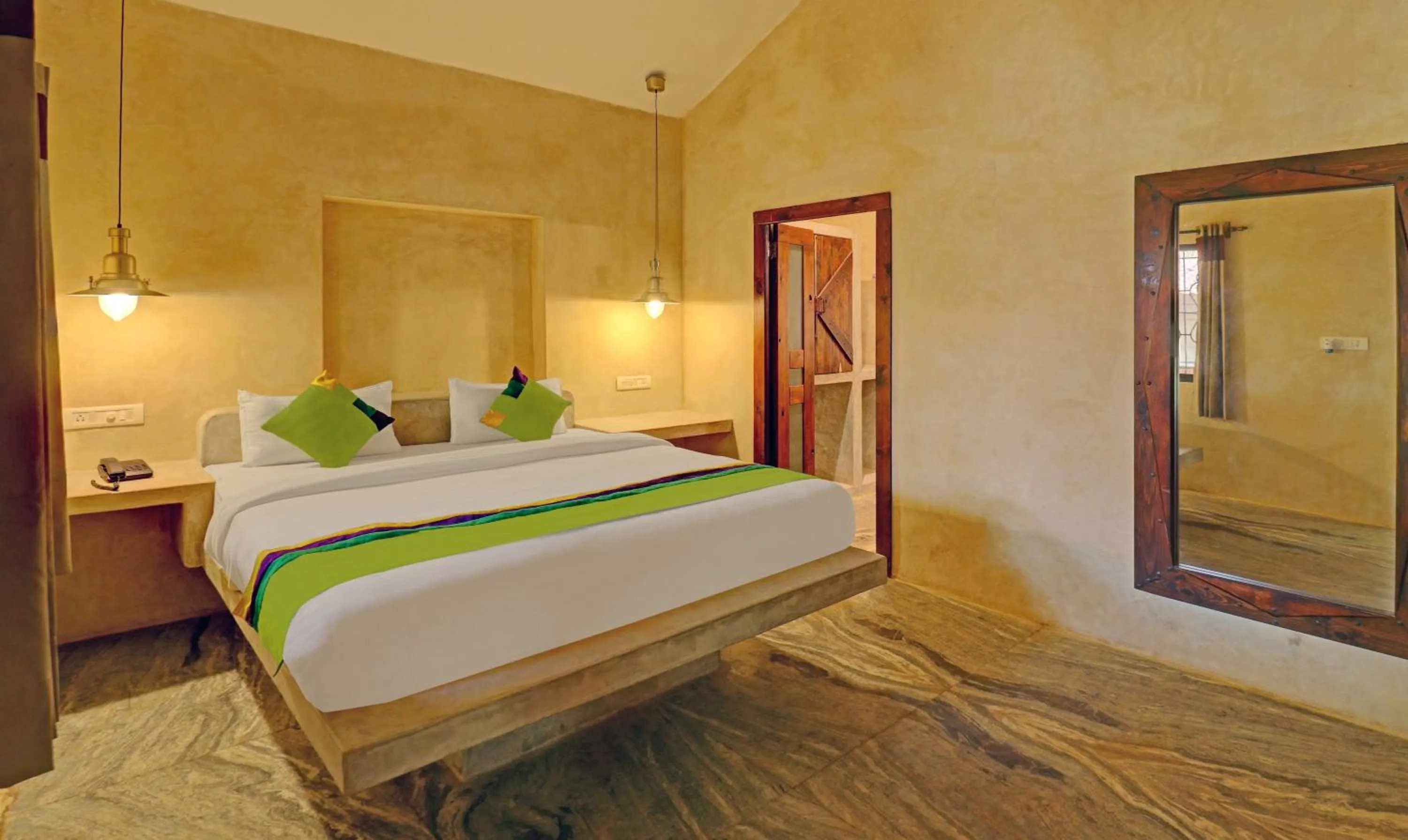 Bedroom, Bed in Treebo Morjim Banyan Resort