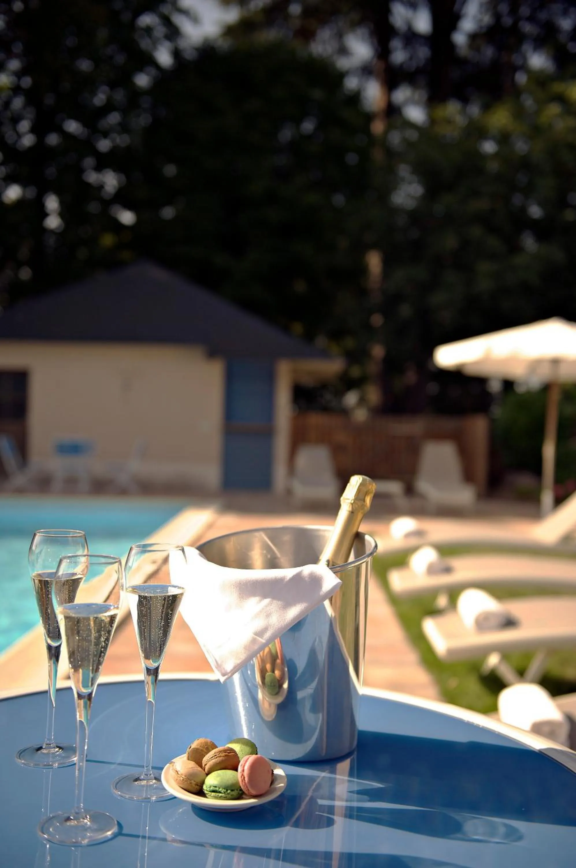 Swimming pool in Logis Le Parc Hotel & Spa