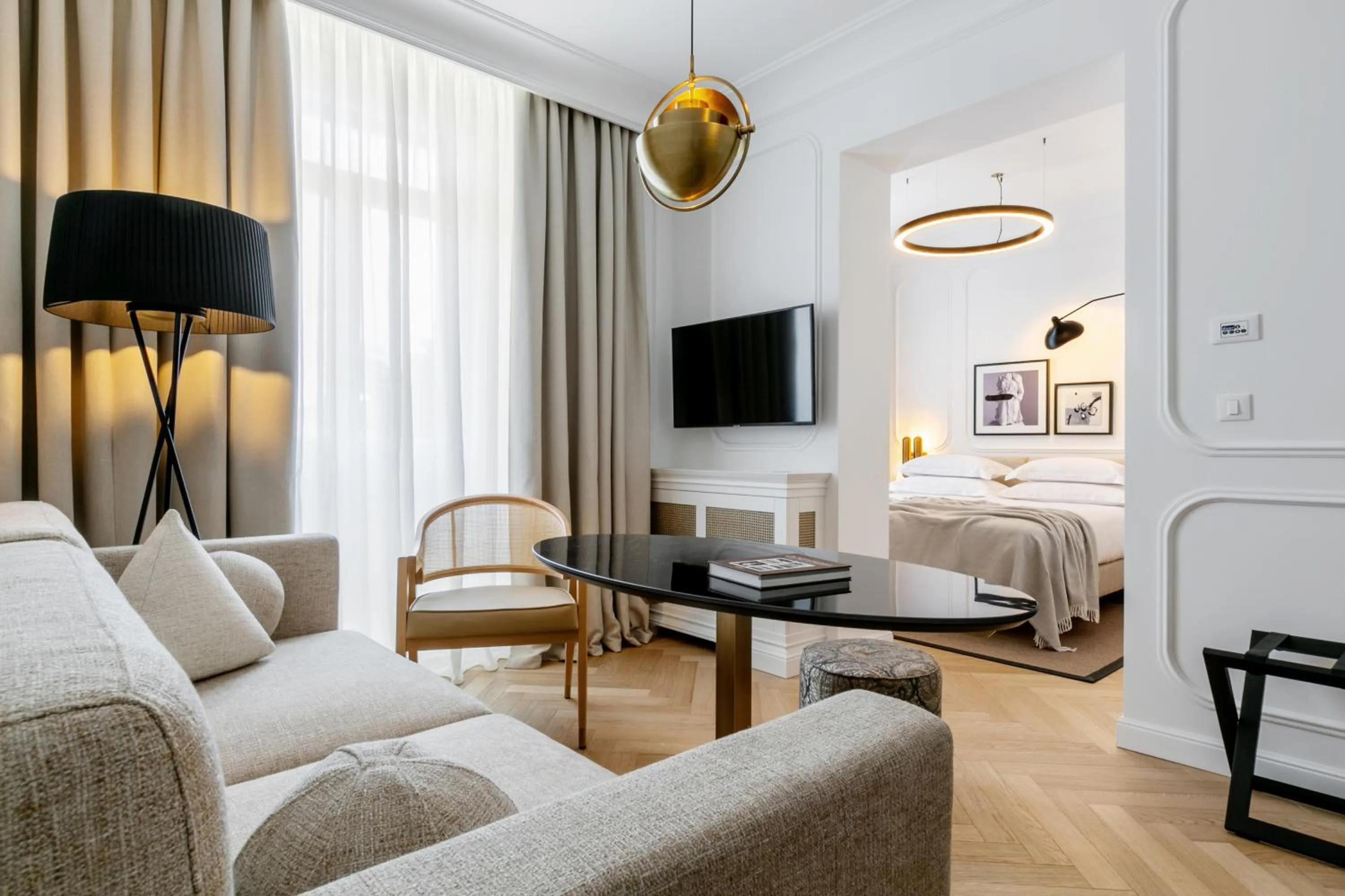 Living room, Bed in Heritage Hotel FERMAI MGallery Split