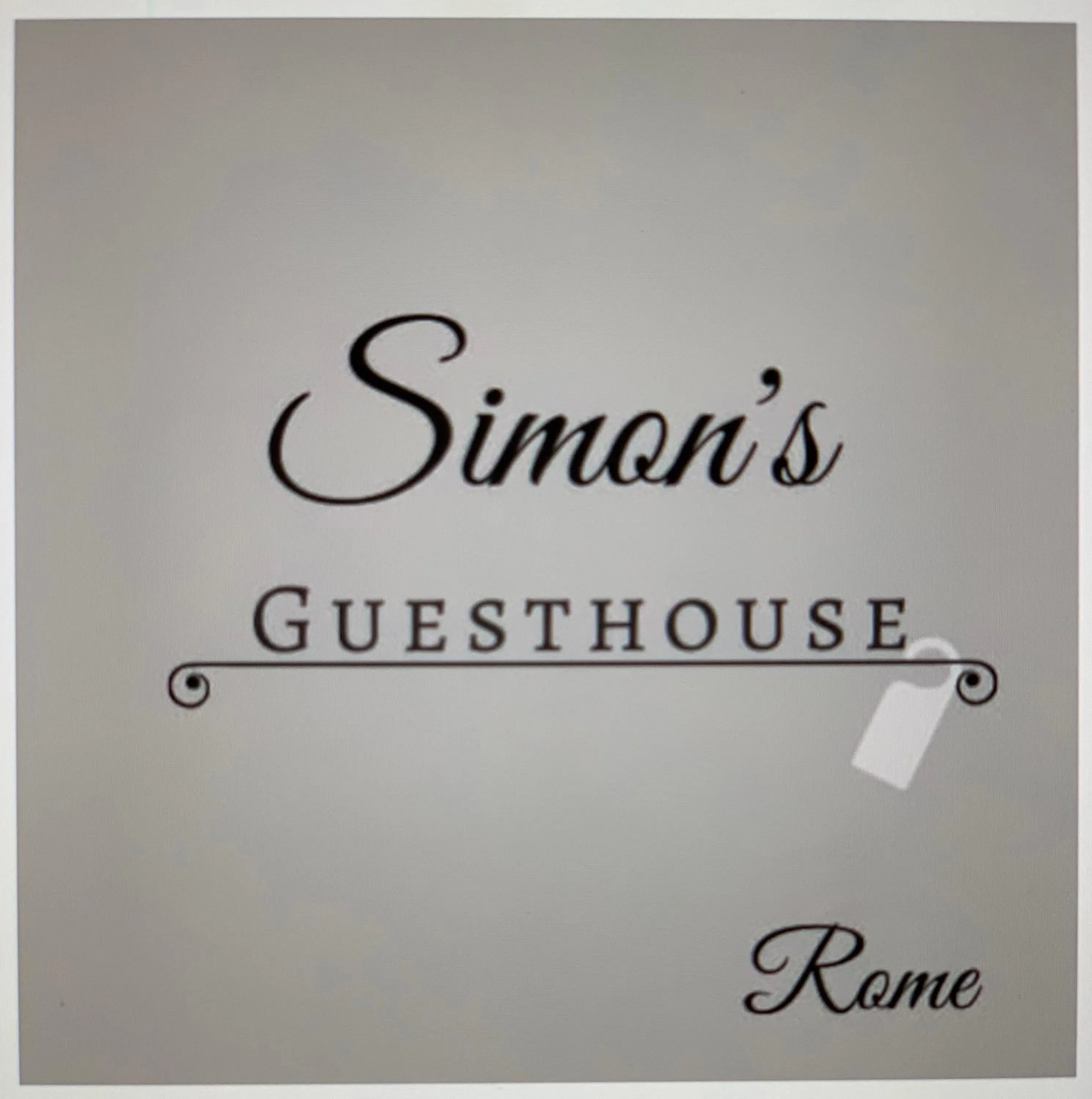 Logo/Certificate/Sign in Simon's Guest House Rome