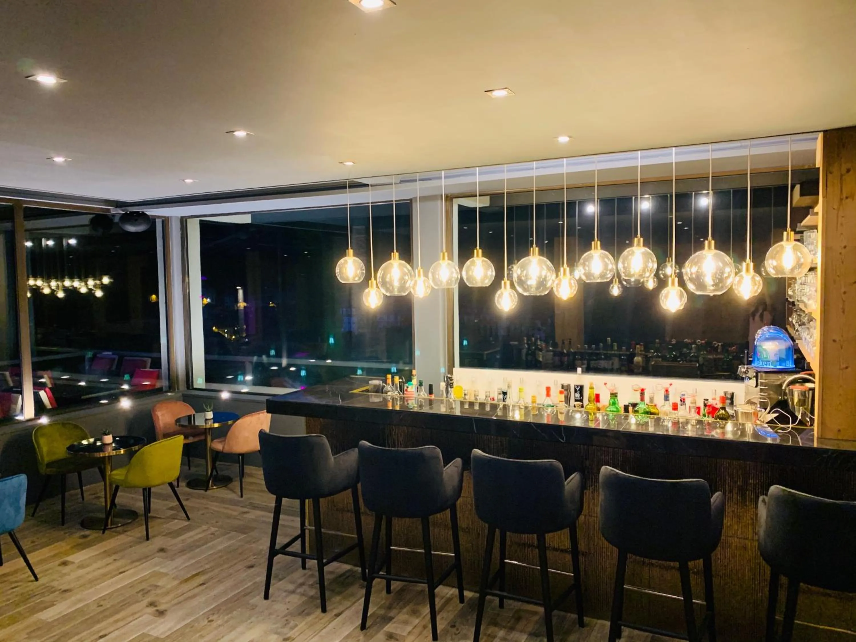 Lounge or bar in The Originals Boutique Hotel Le Panorama Mont Dore