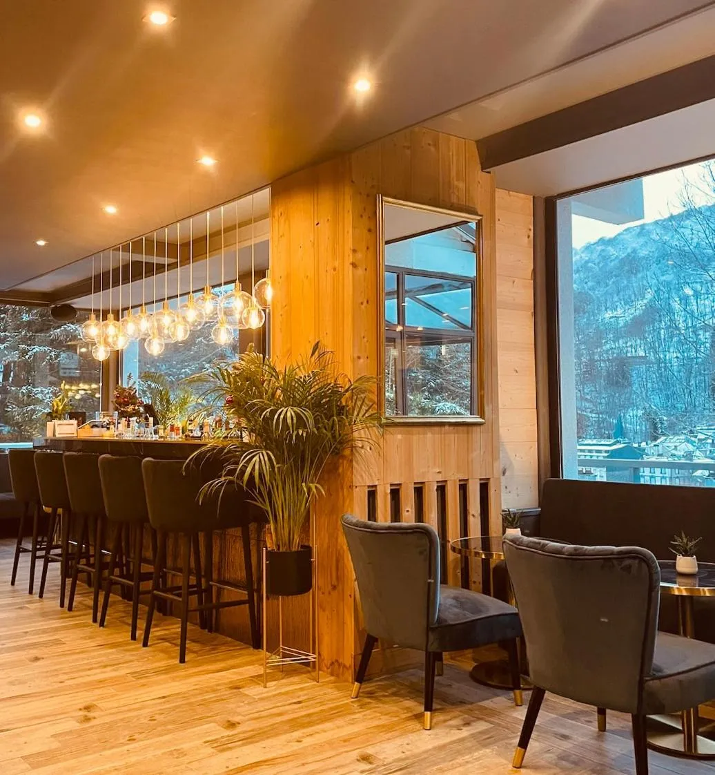 Lounge or bar in The Originals Boutique Hotel Le Panorama Mont Dore