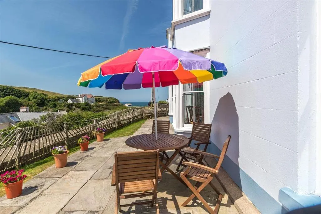 Patio in Pendyffryn Manor Bed & Breakfast