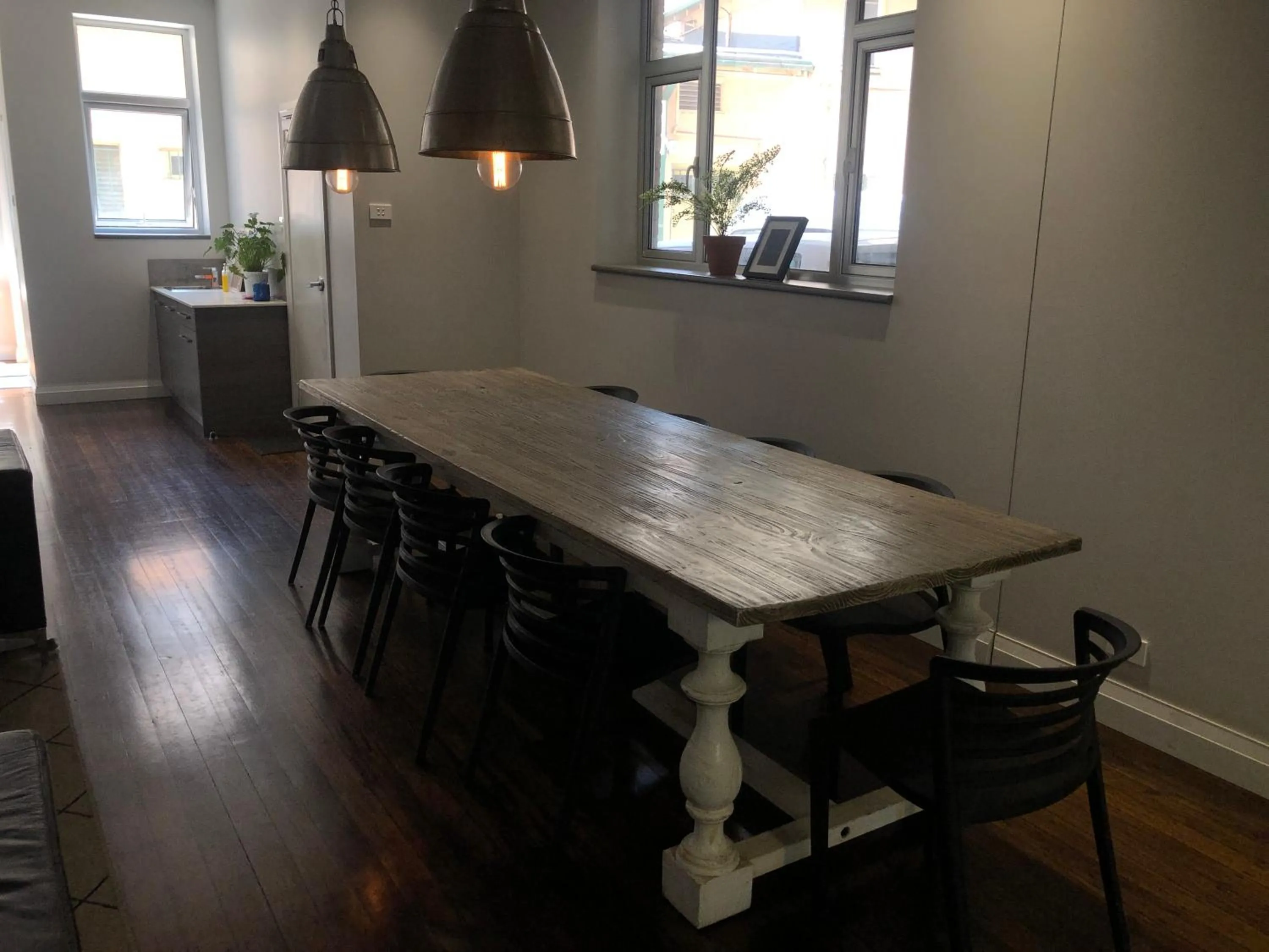 Communal kitchen in Studios on King