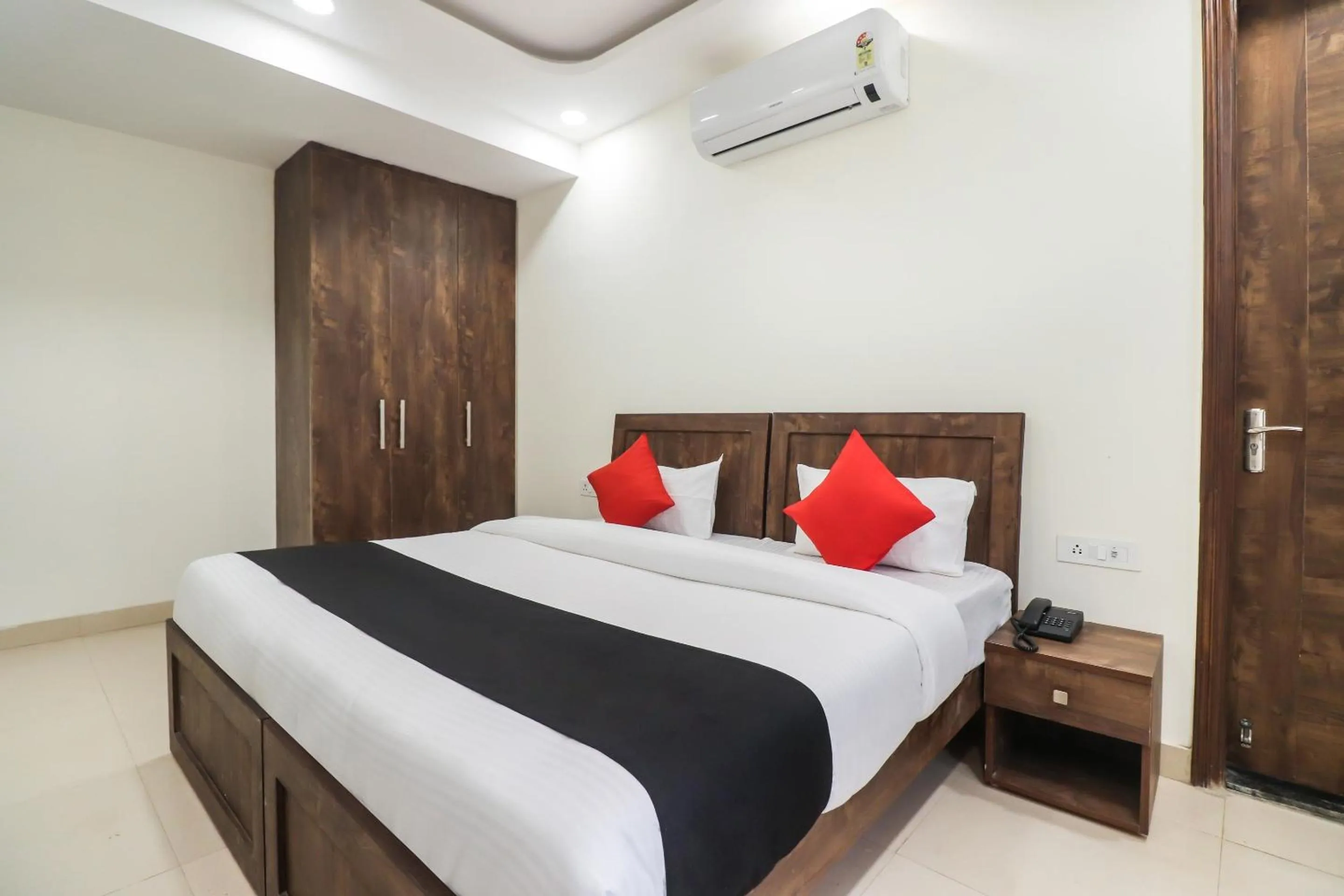 Bedroom, Bed in Collection O Green Leaf Residency