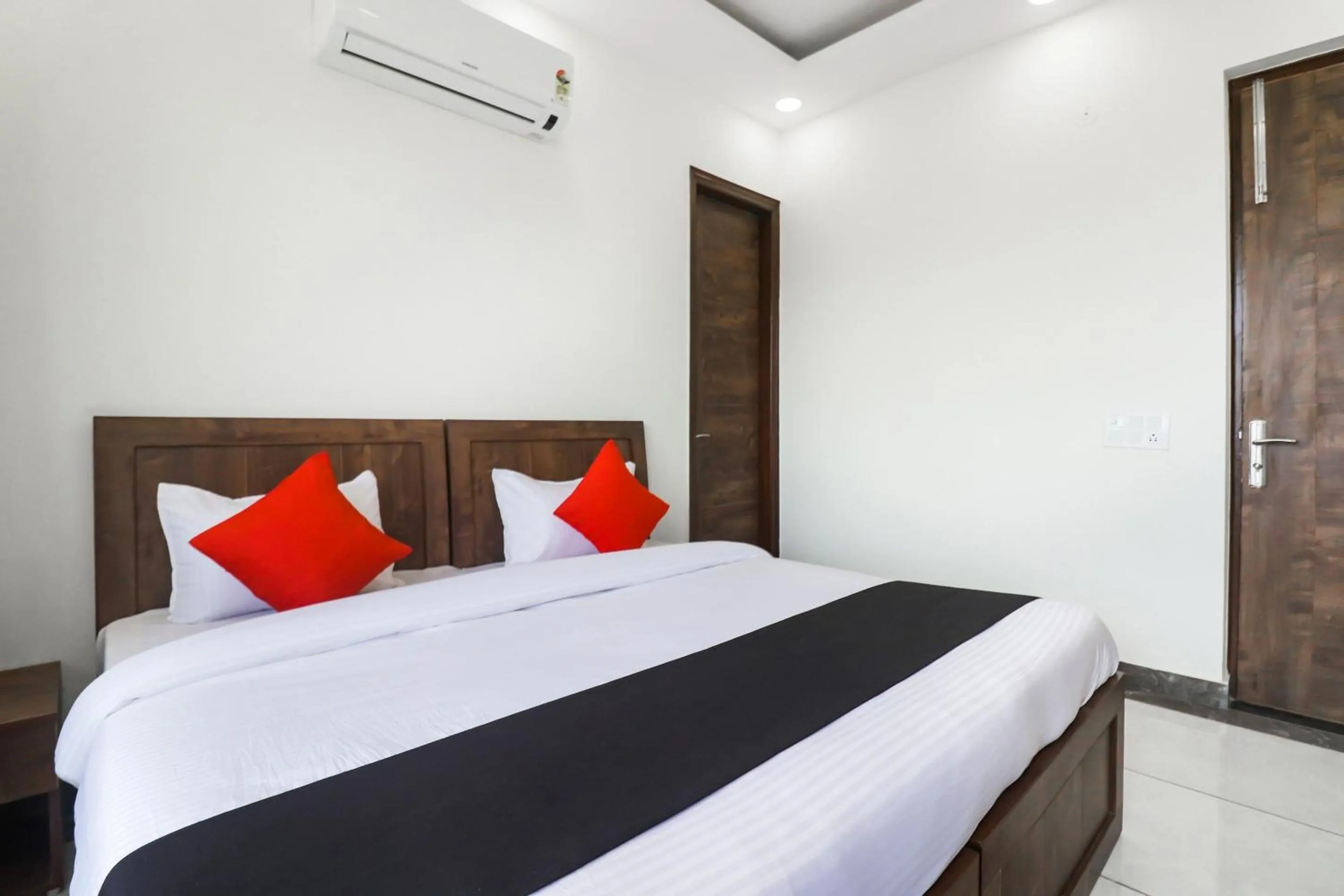 Bedroom, Bed in Collection O Green Leaf Residency