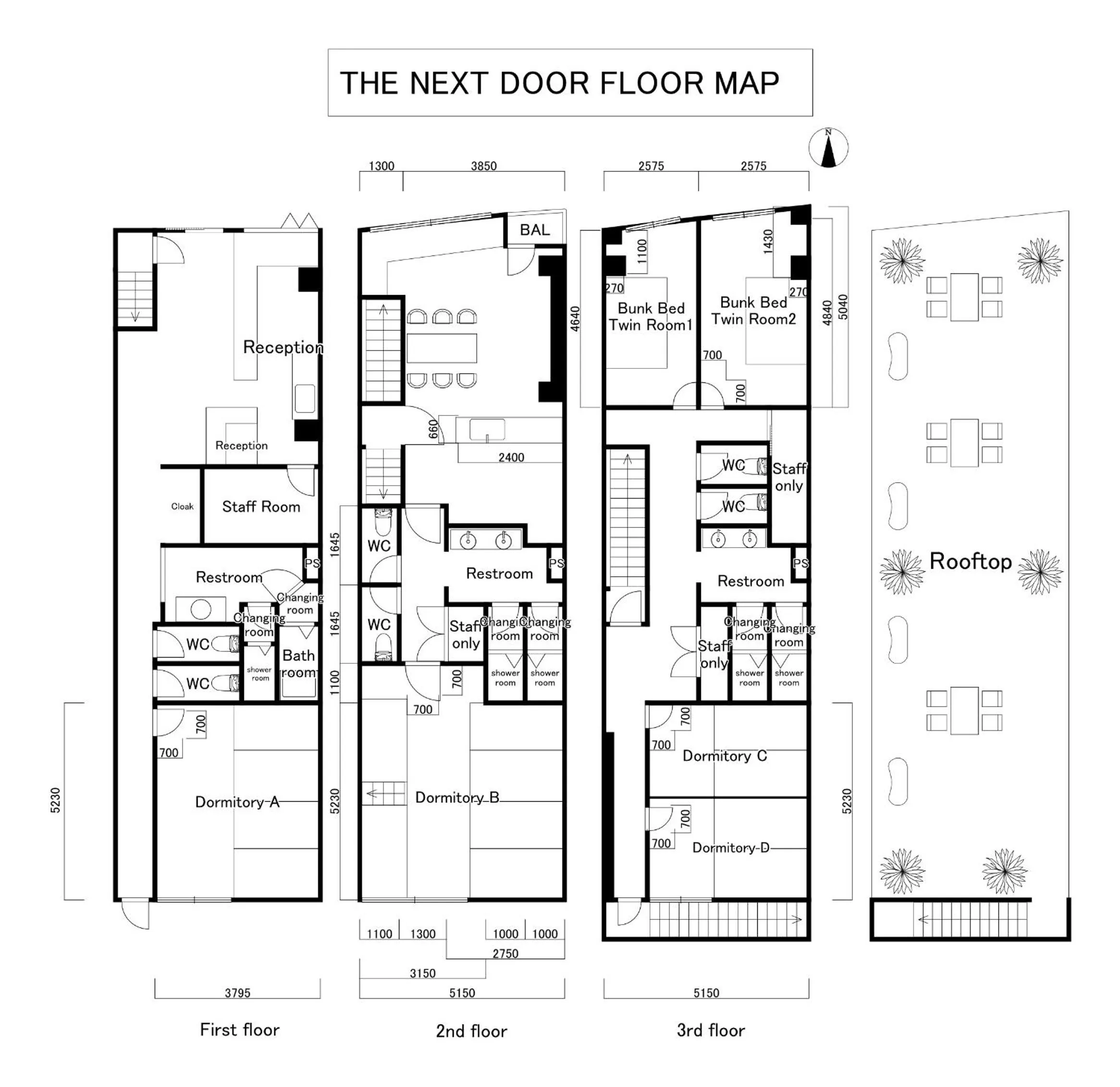 Floor plan in THE NEXT DOOR Dormitory & Private Hostel