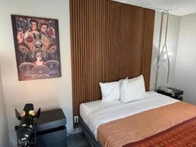 Bed in Royal Pagoda Motel Dodger Stadium