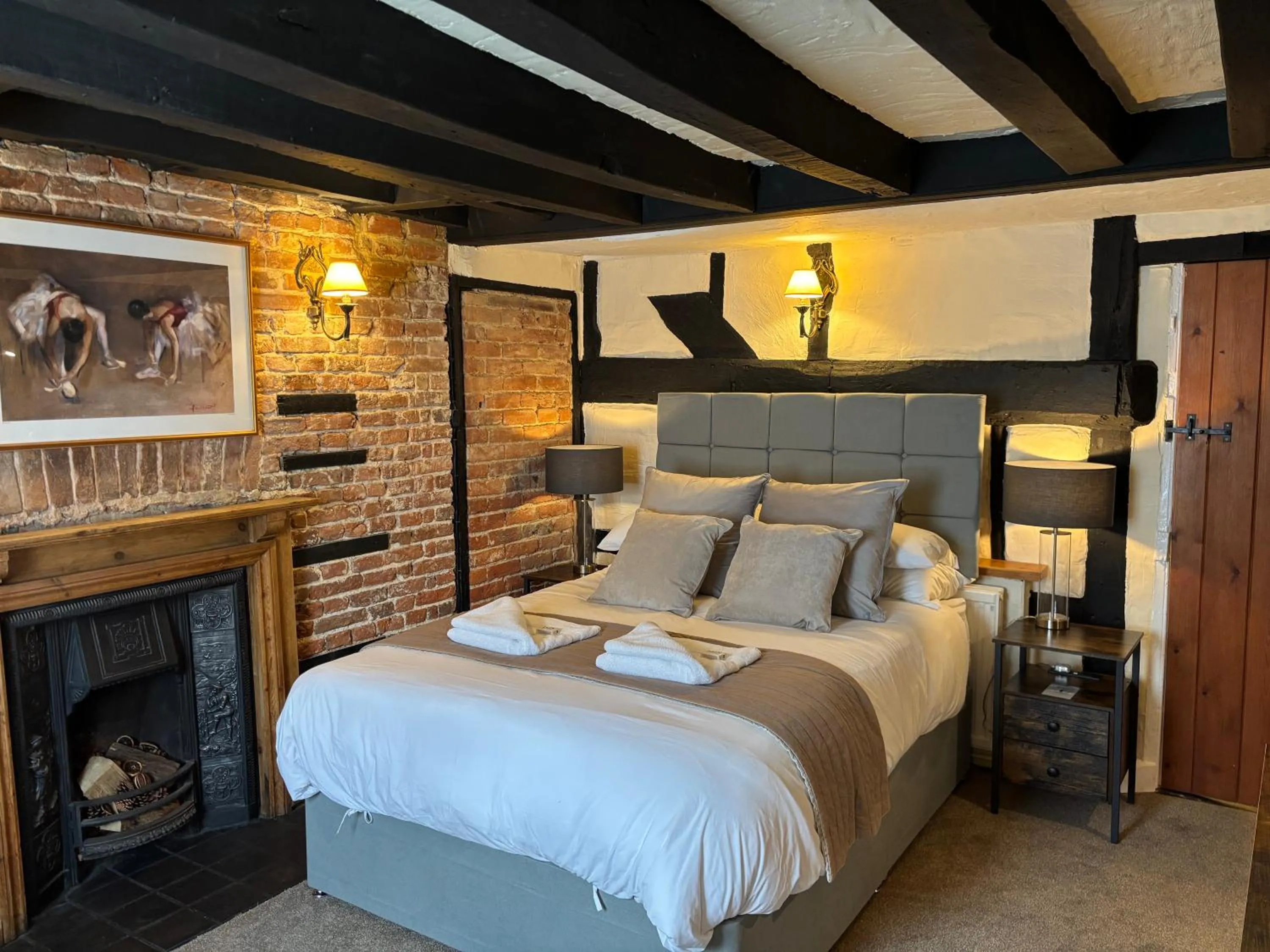 Bed in The Half Moon Inn