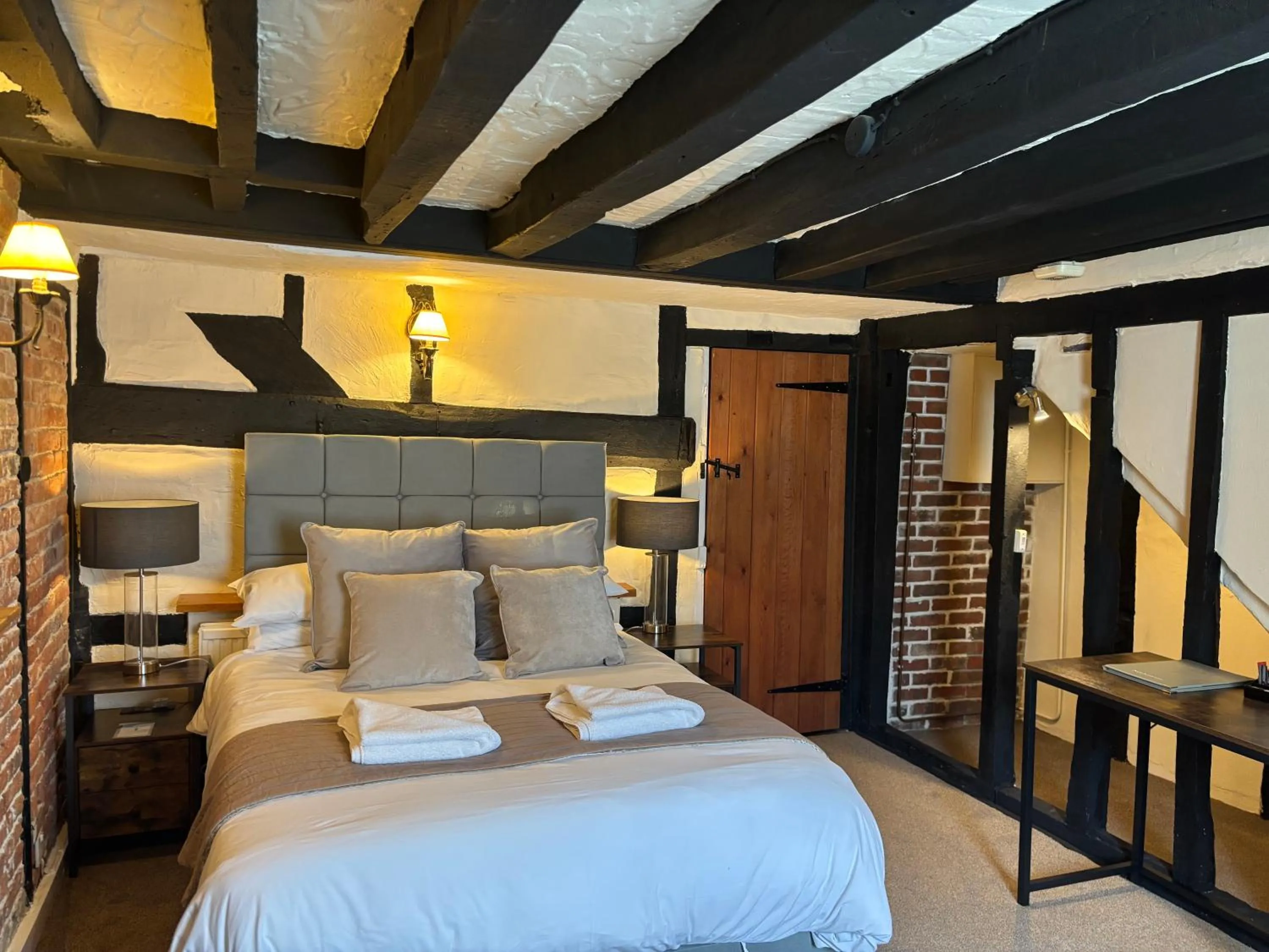 Bed in The Half Moon Inn