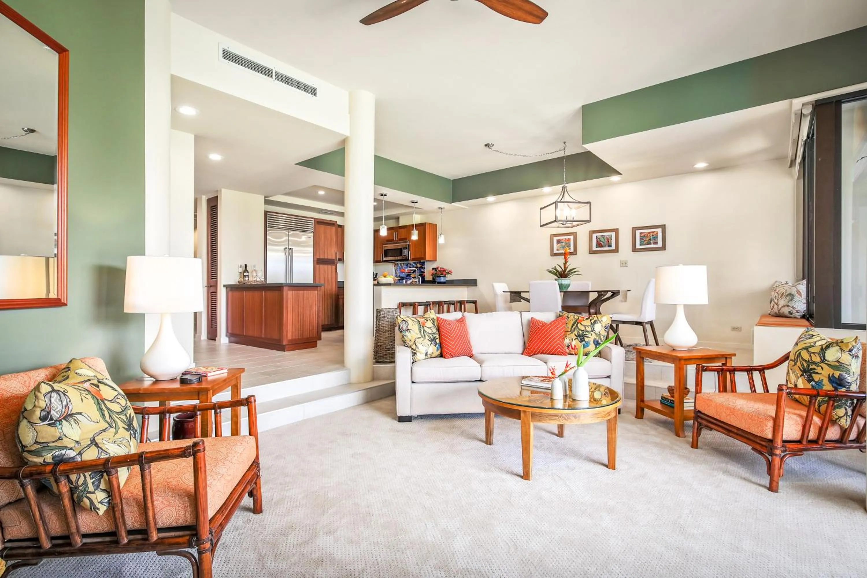 Living room in Mauna Lani Point