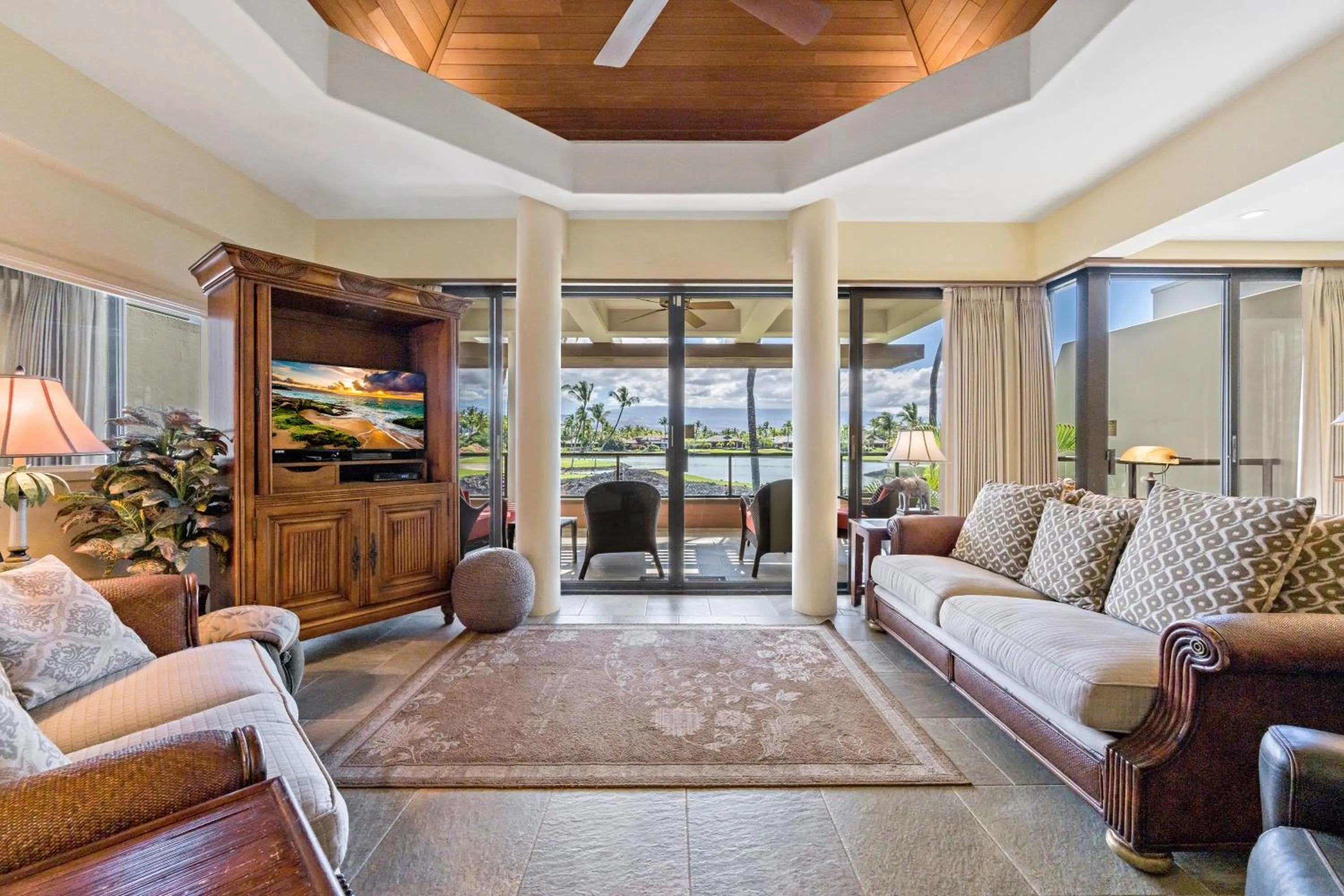 Living room in Mauna Lani Point