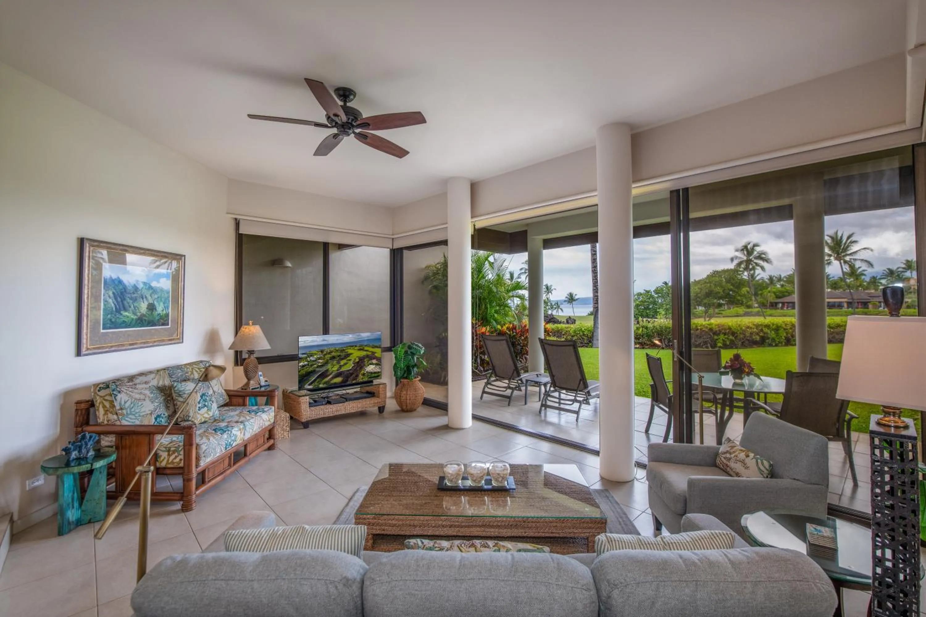 Living room in Mauna Lani Point