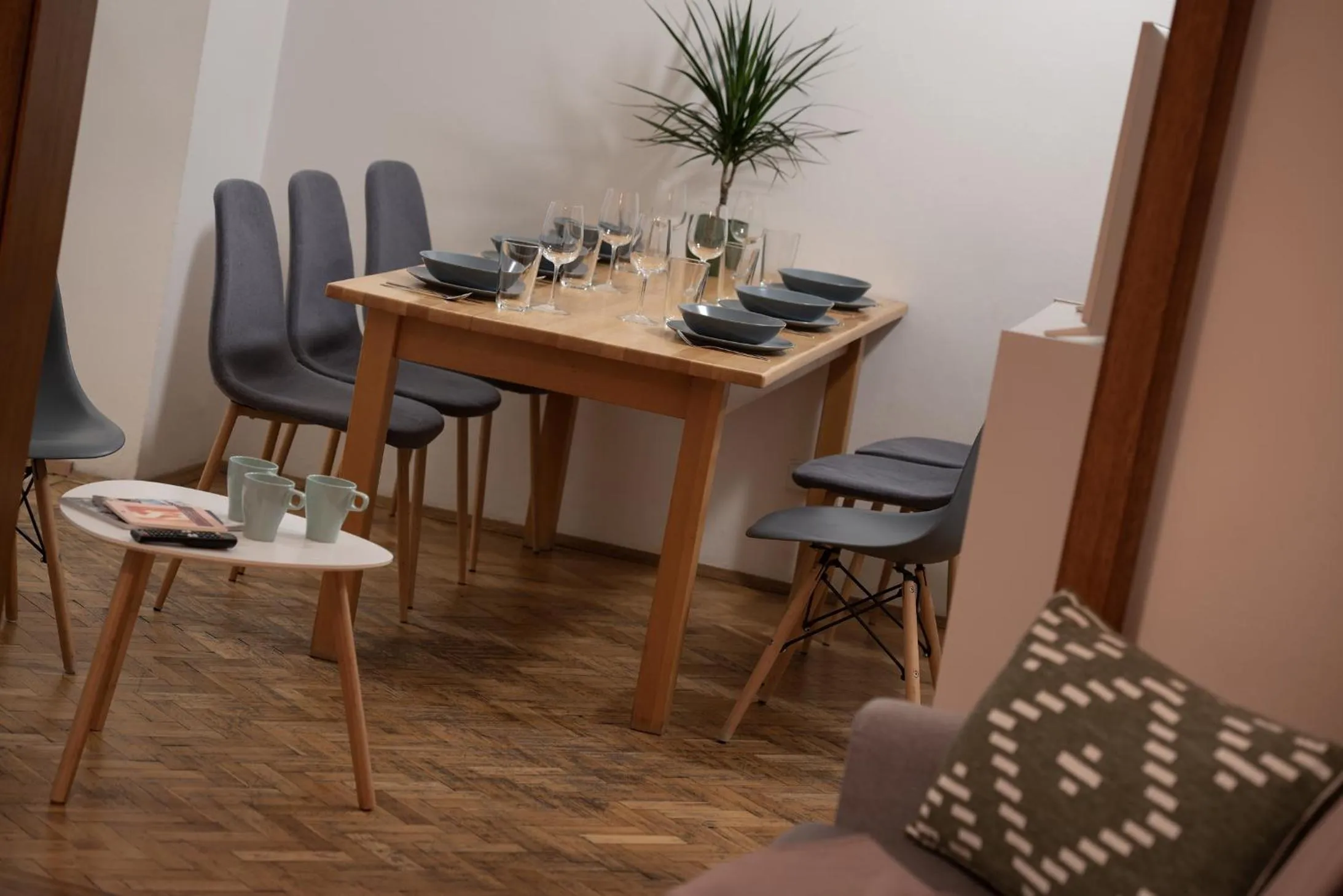 Seating area in White Swan Boutique Apartments