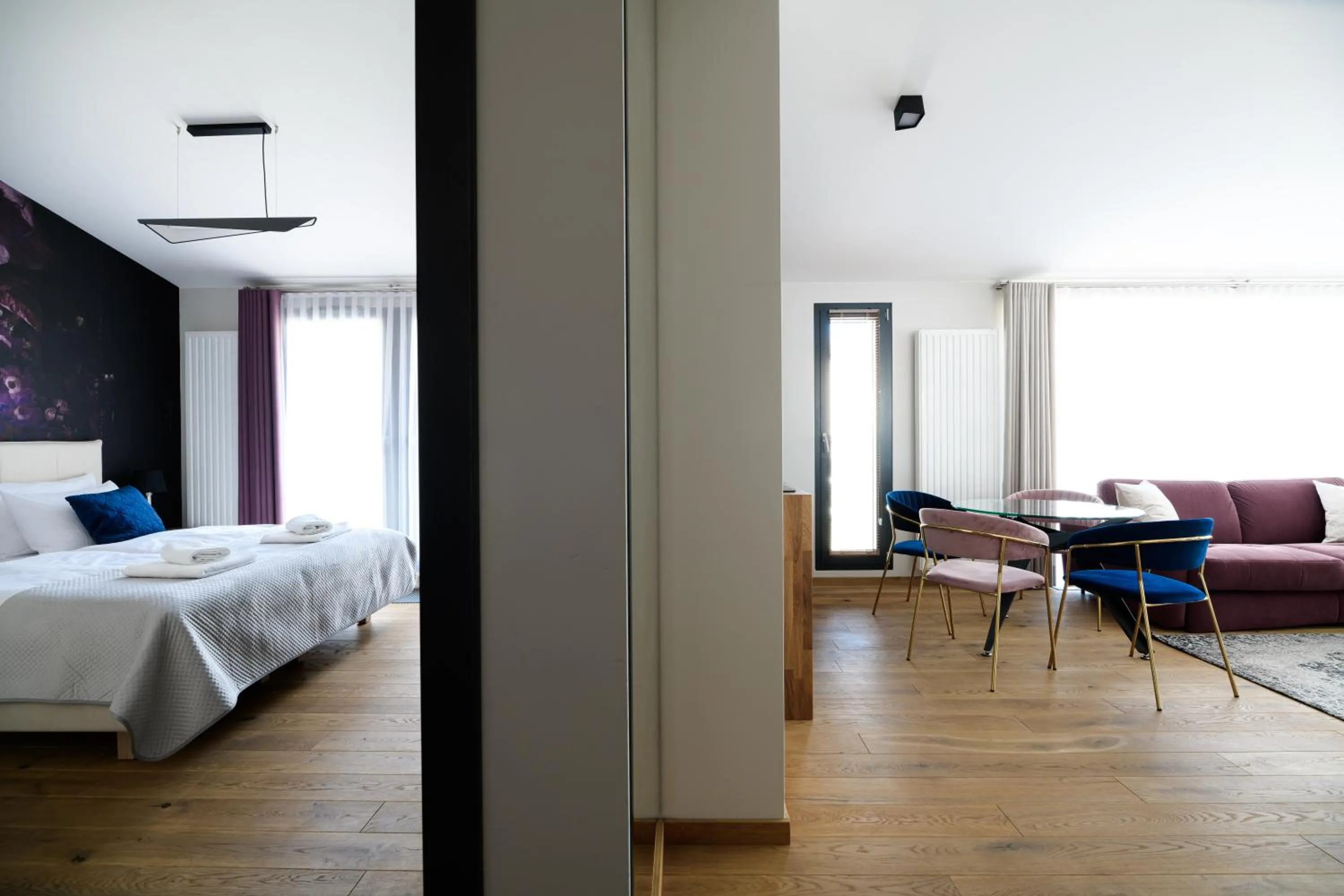 Living room, Bed in Aparthotel Inspire Miodova Residence