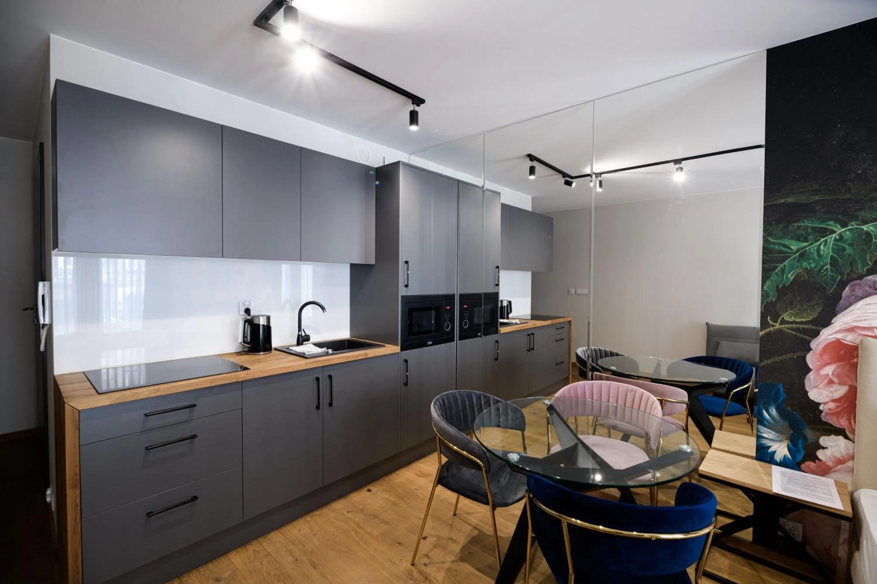Kitchen or kitchenette in Aparthotel Inspire Miodova Residence