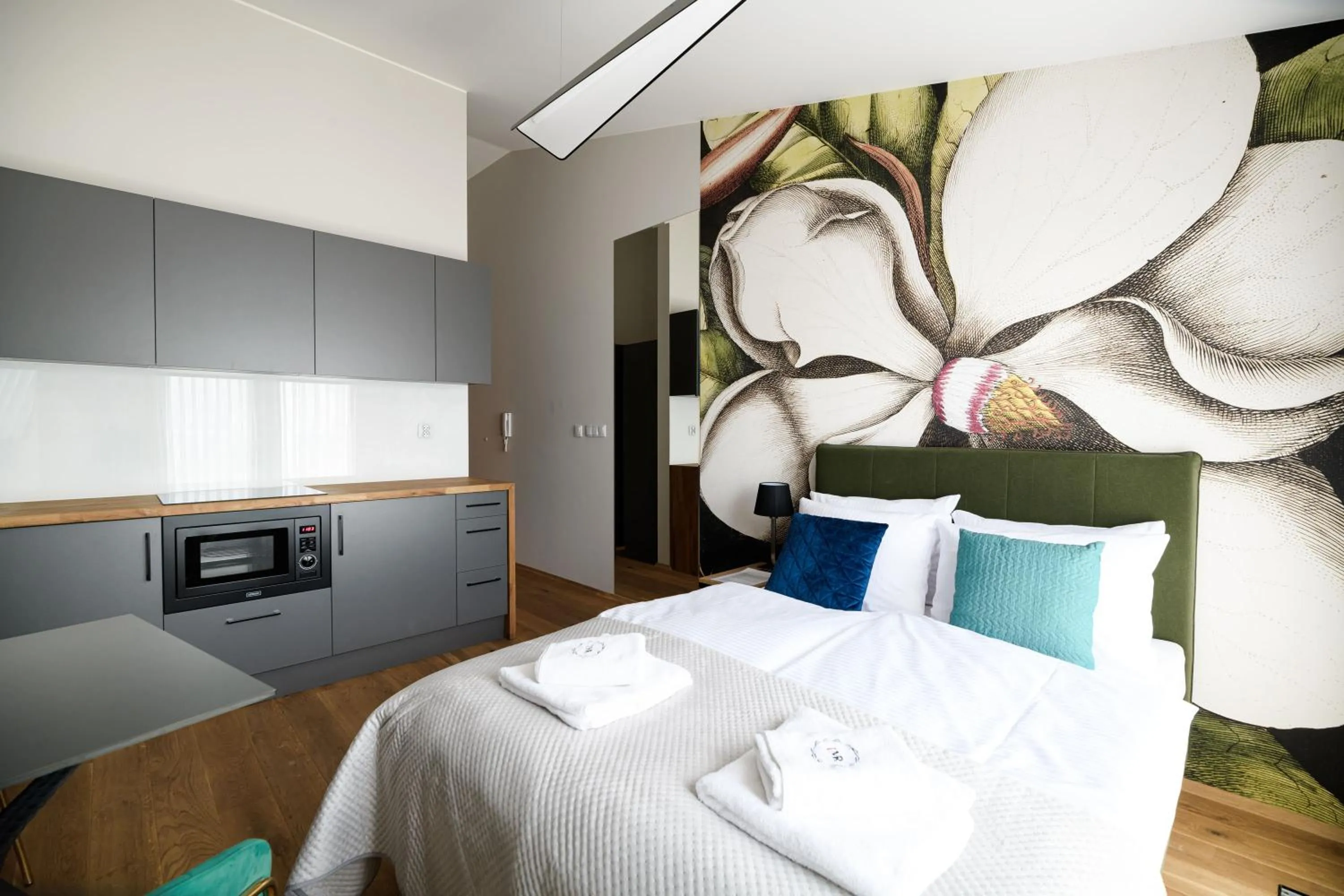 Bed in Aparthotel Inspire Miodova Residence