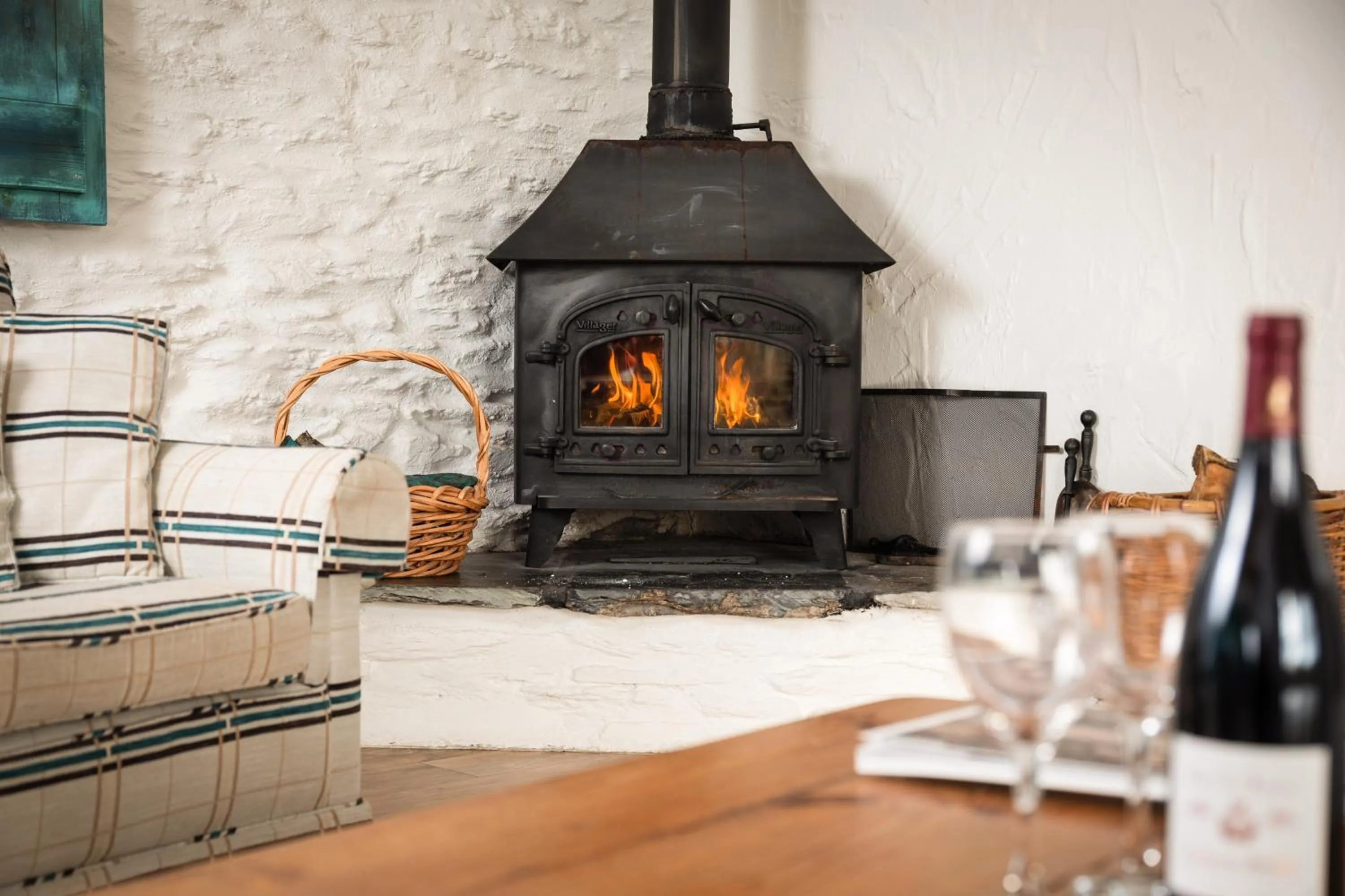 fireplace in Trenderway Farm