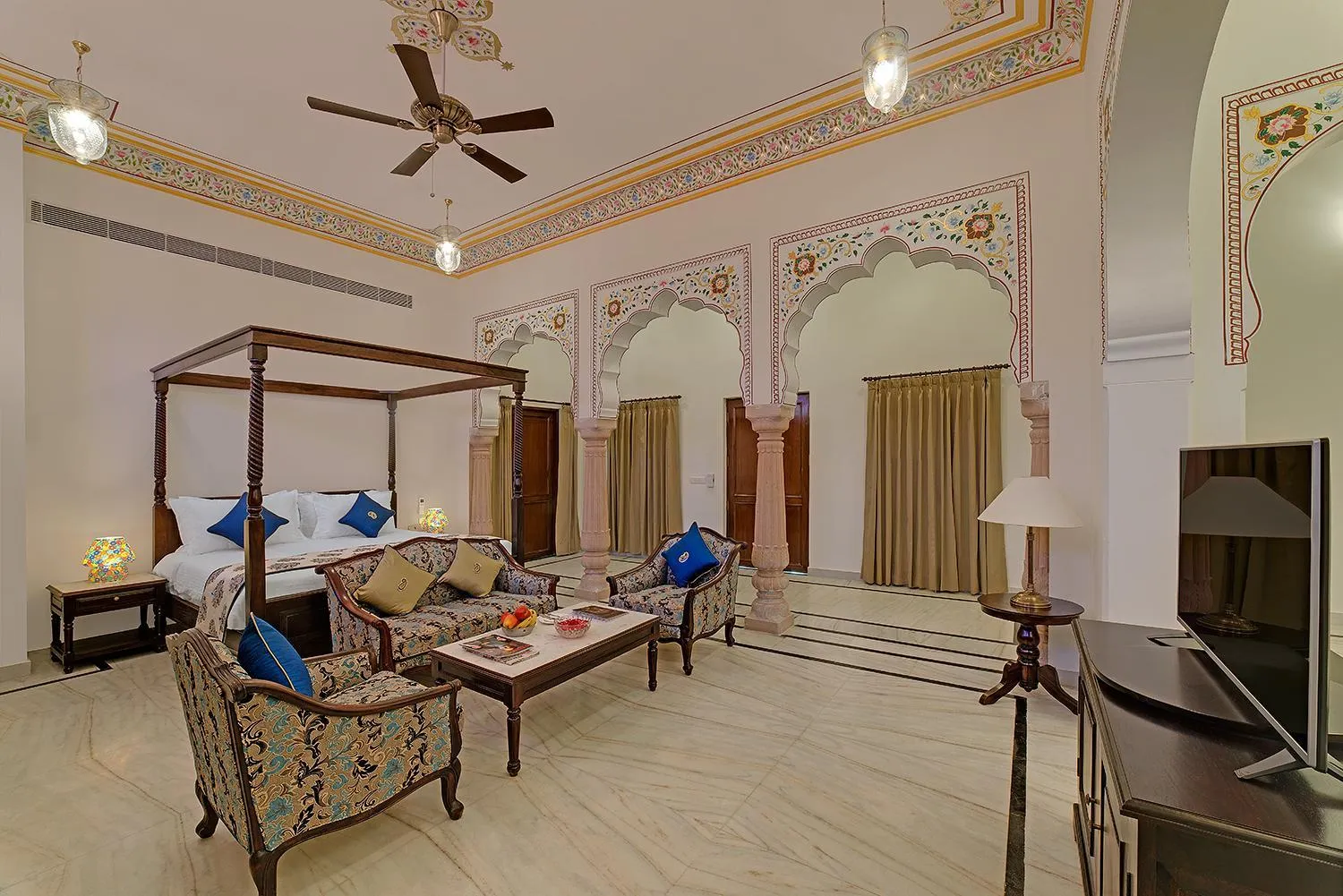 Living room in The Jai Bagh Palace