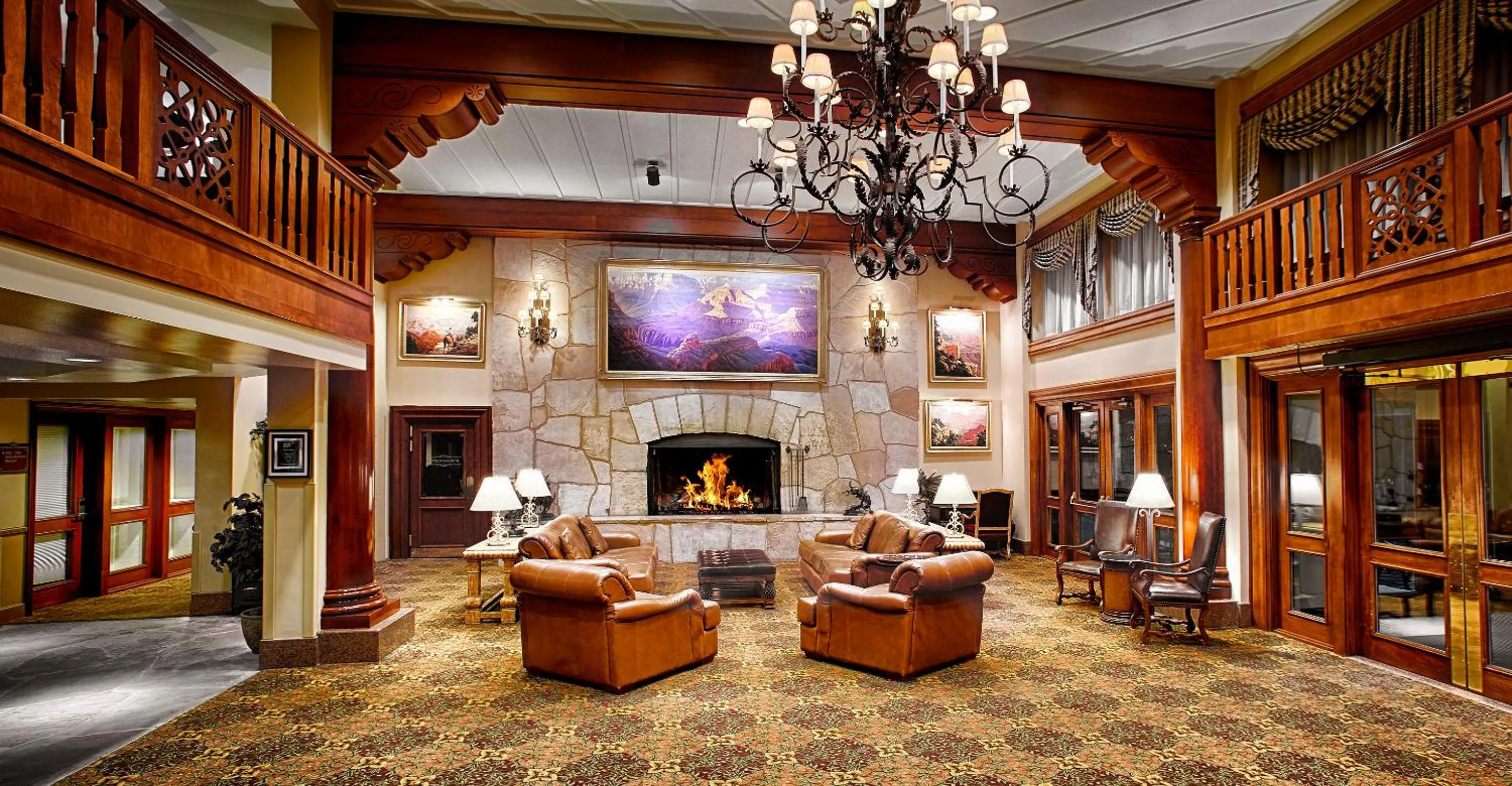 Lobby or reception in Grand Canyon Railway Hotel