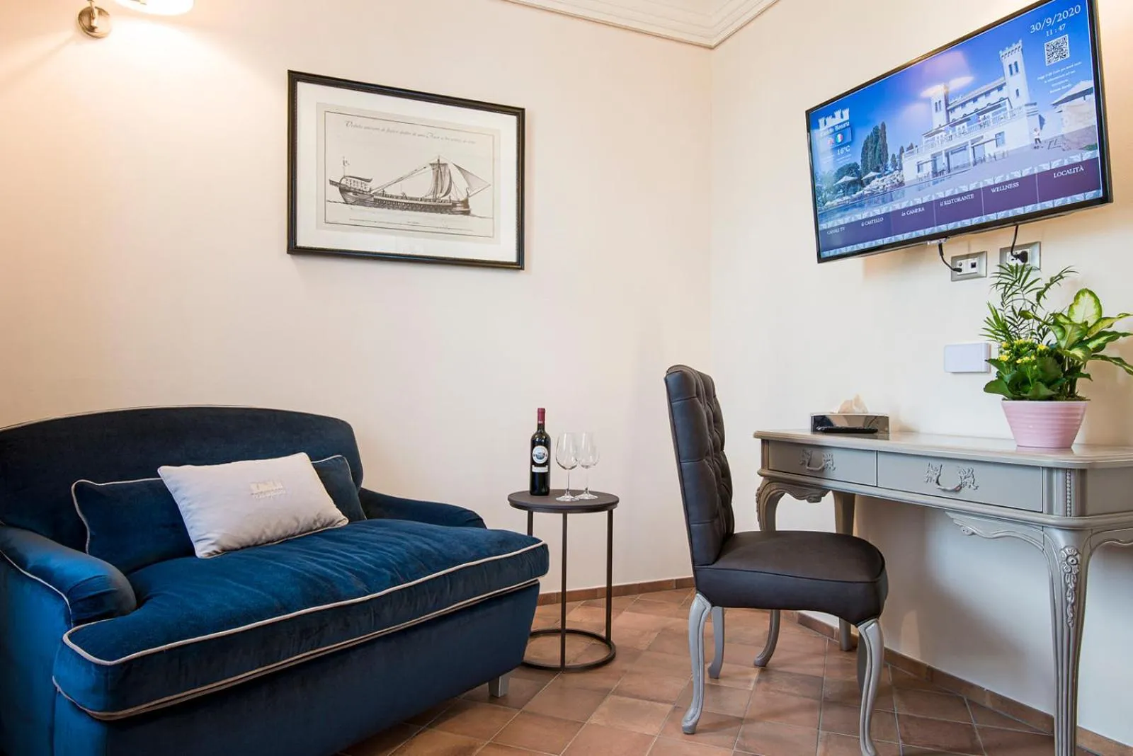 Living room in Castello Bonaria Wine & Spa Resort