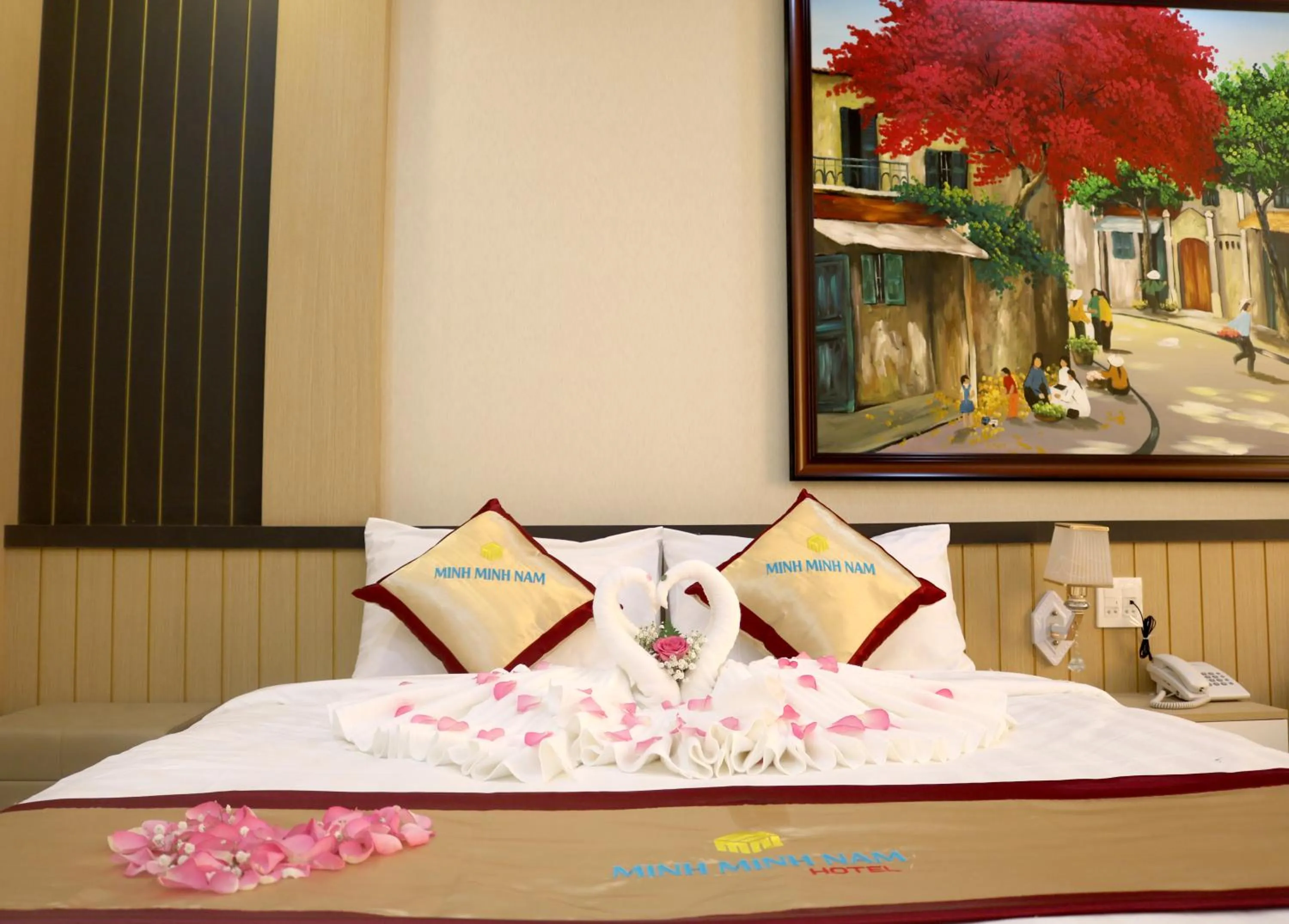 Bed in Minh Minh Nam Hotel