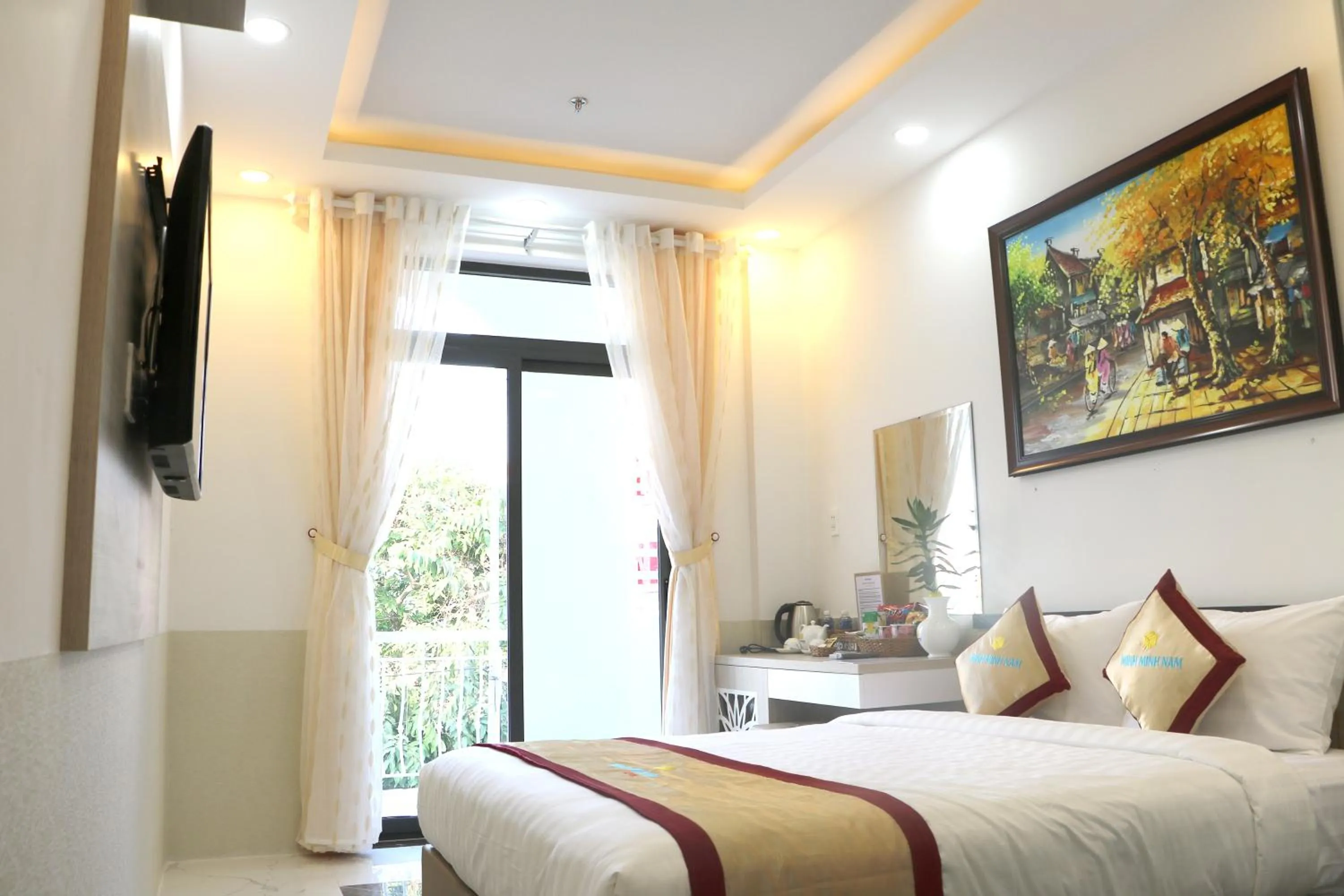 Bed in Minh Minh Nam Hotel