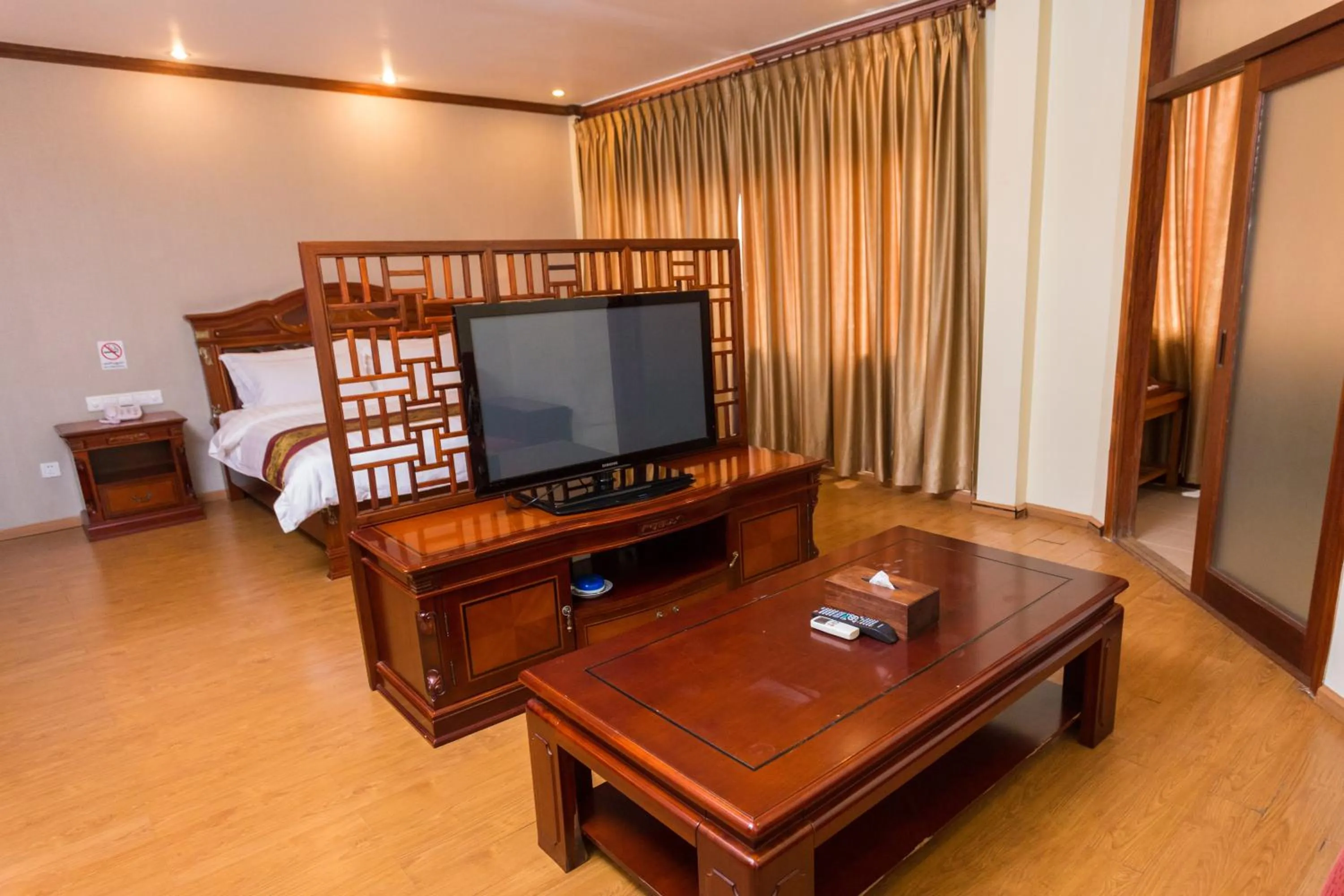 Seating area, Bed in Mekong Hotel