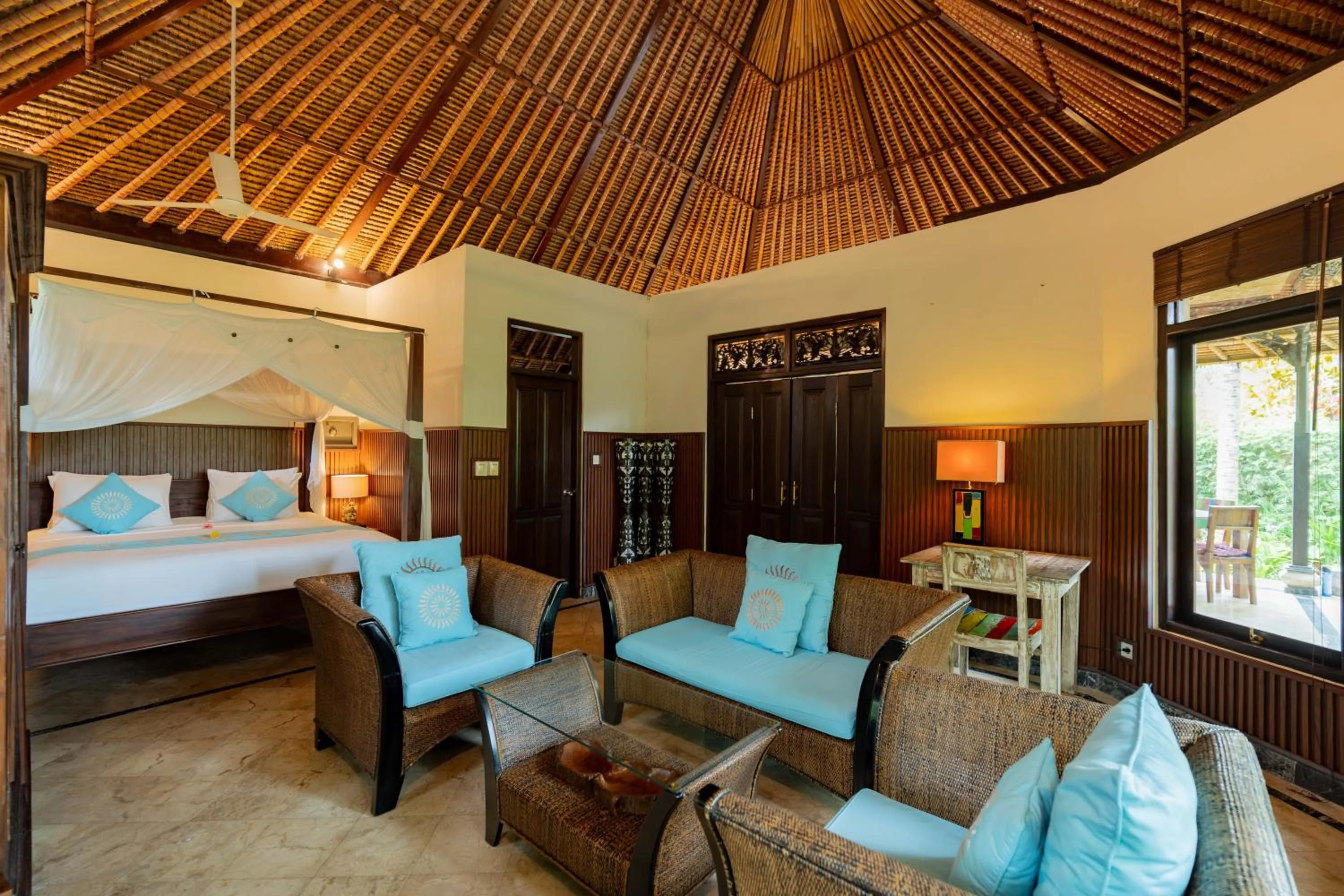Living room, Bed in Sama's Cottages and Villas