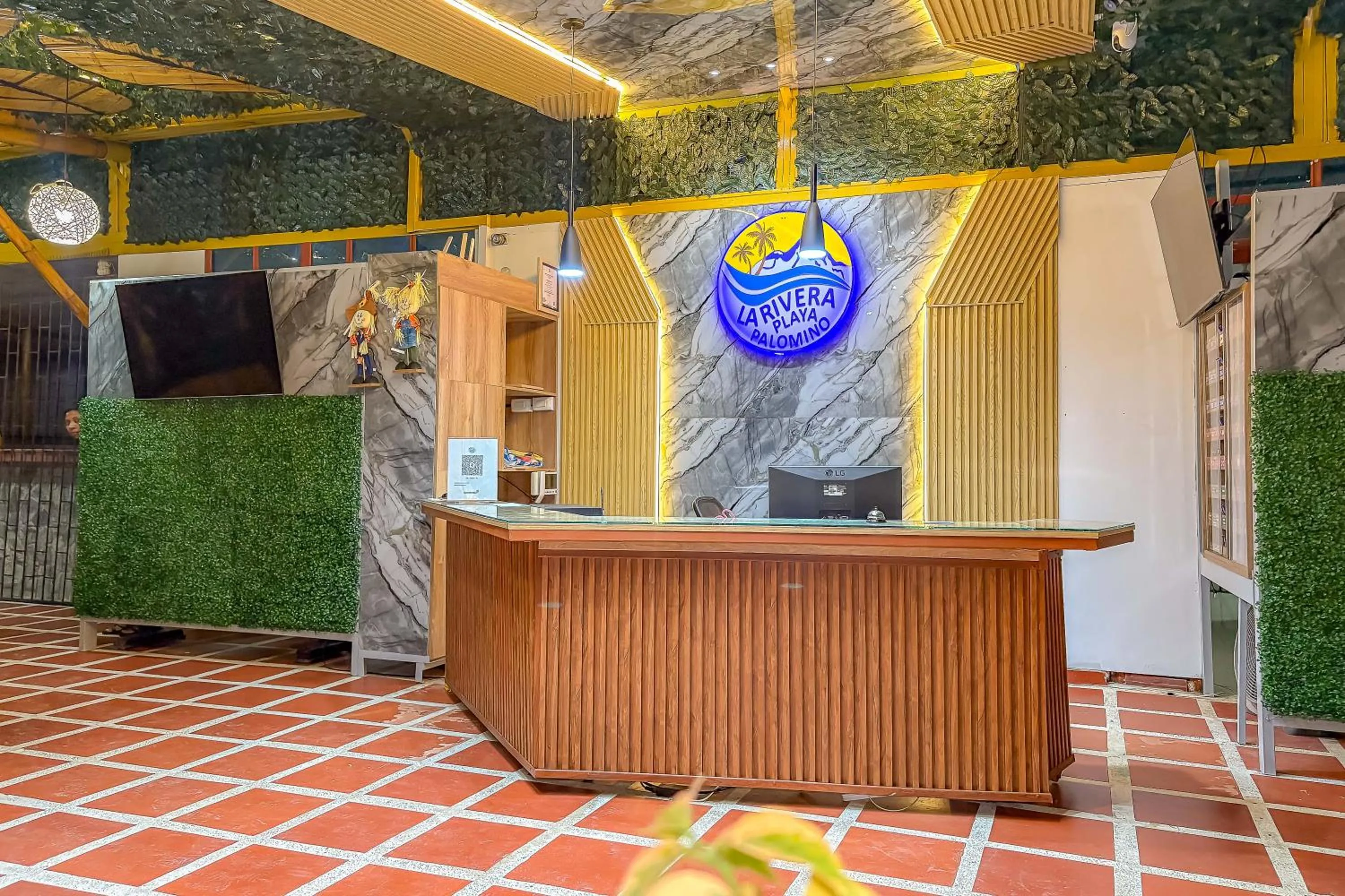 Lobby or reception in La Rivera Playa Palomino