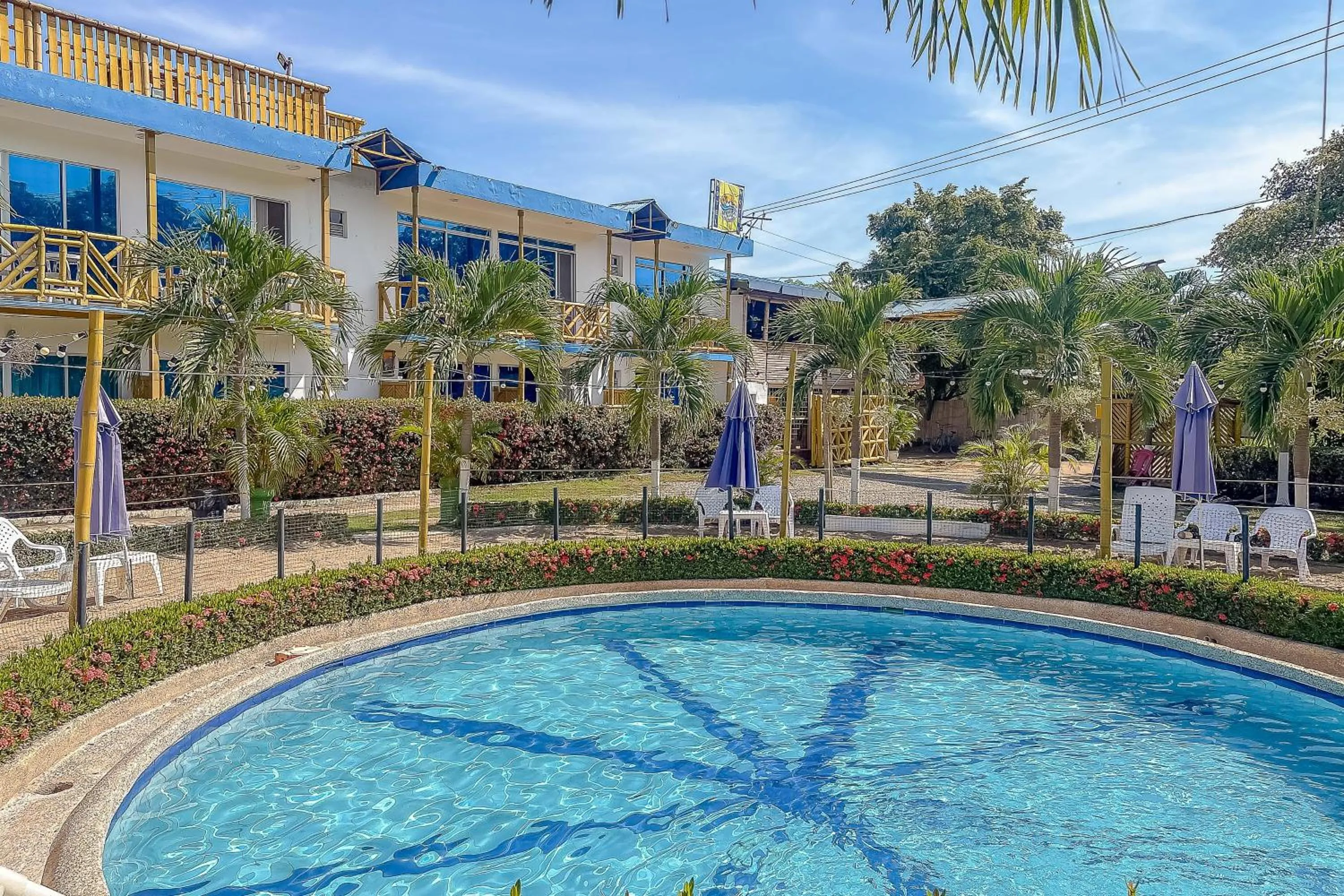 Pool view in La Rivera Playa Palomino