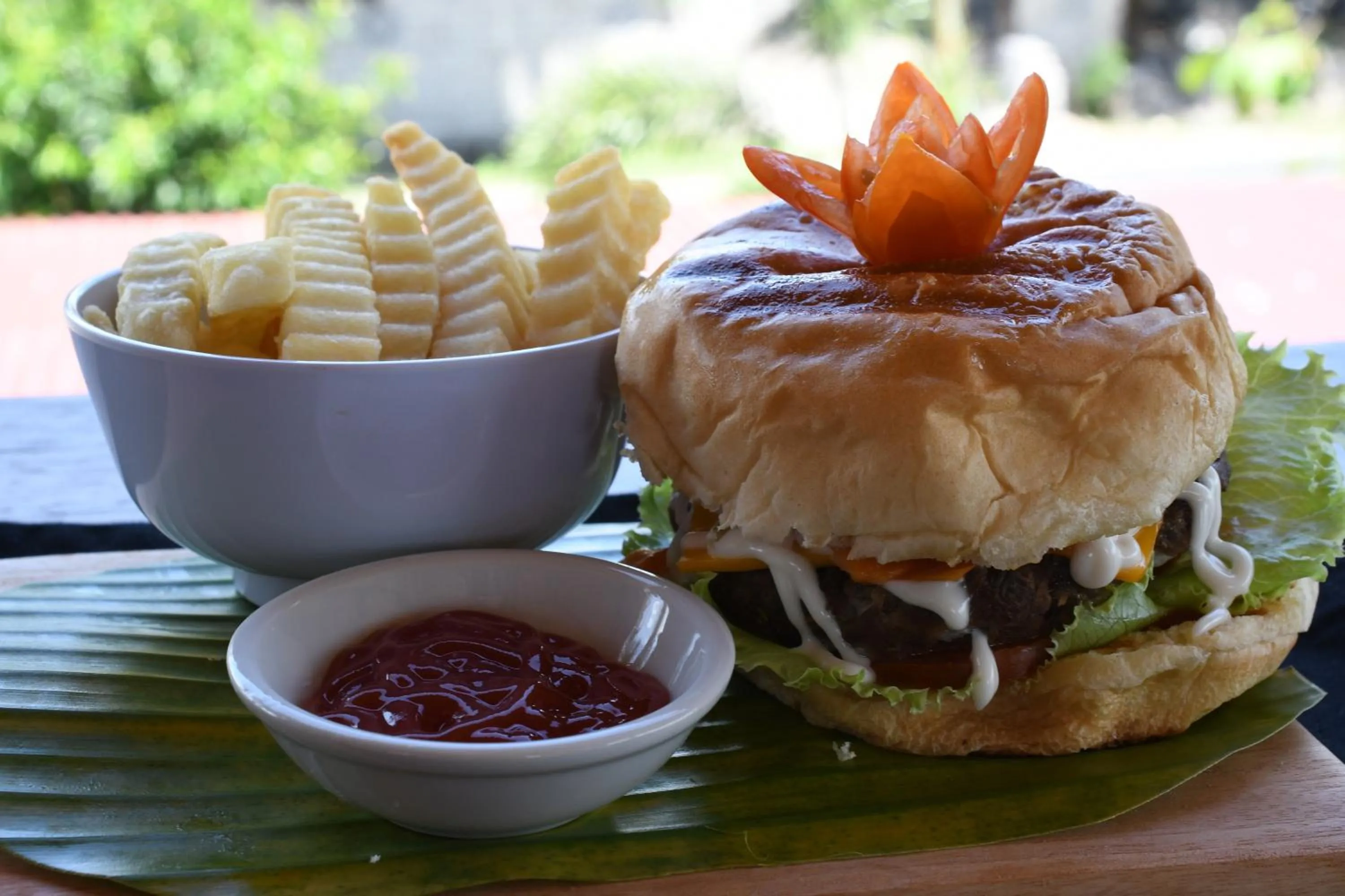 Food close-up in Bruga Villas Restaurant and Spa
