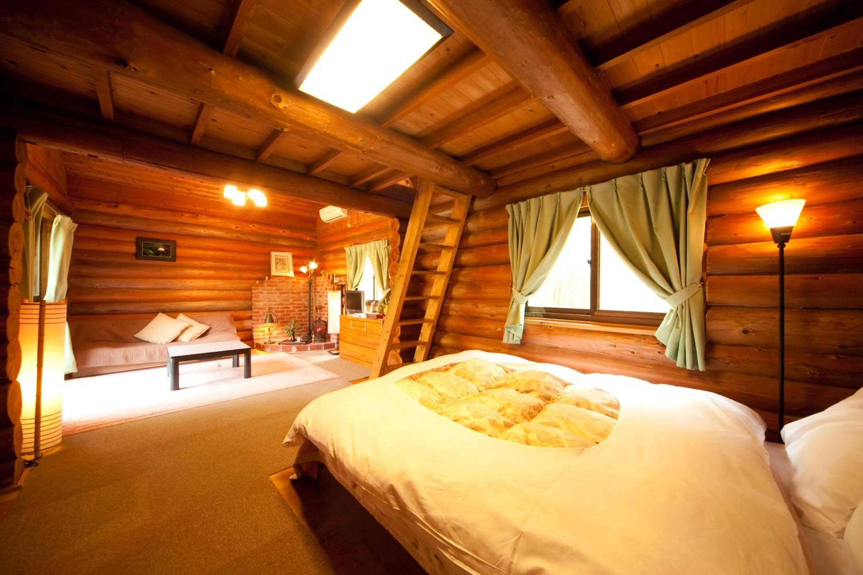 Bed in Yufuin Tsukahara Kogen Sanso Donguri