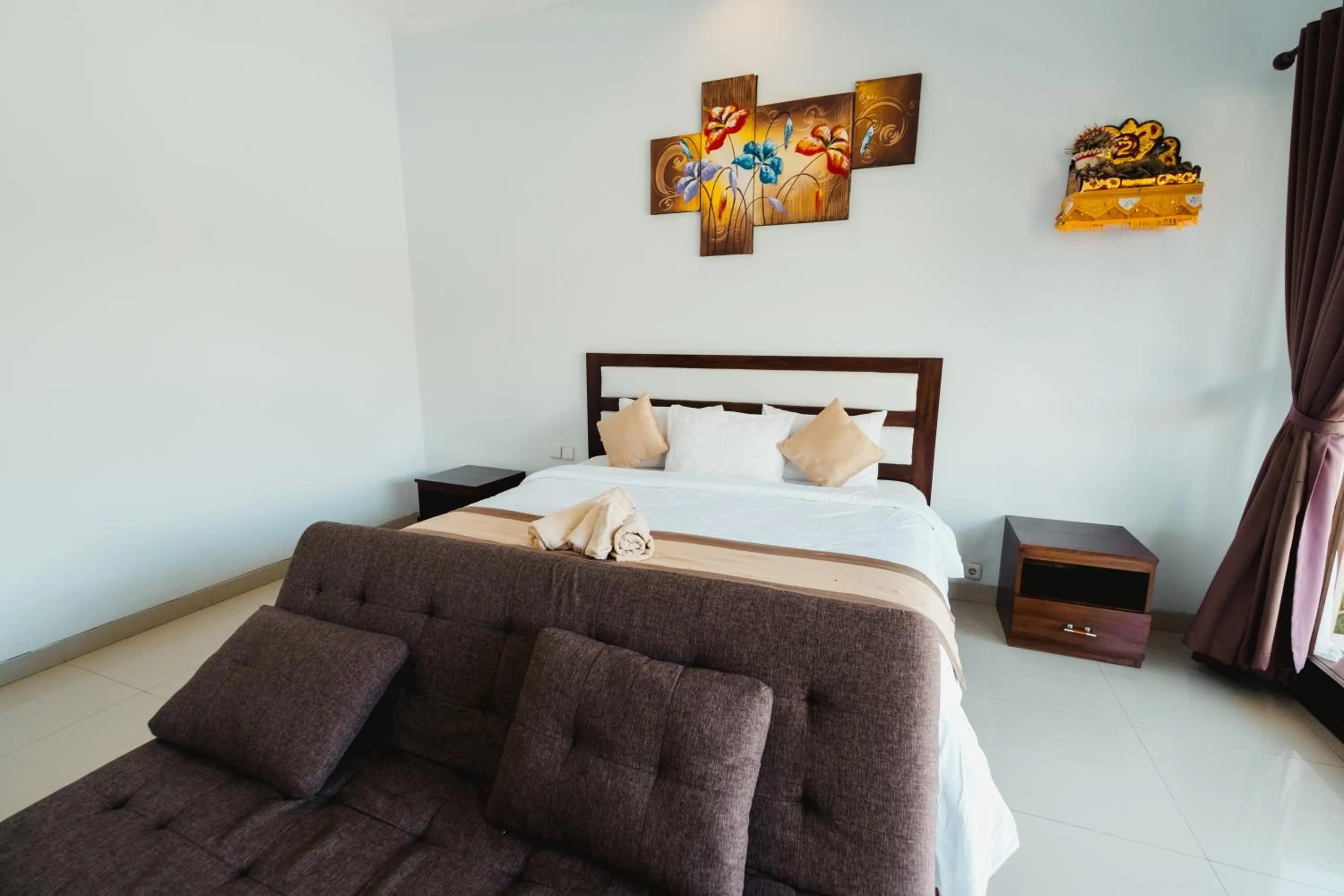 Bed in Mount Batur Villa